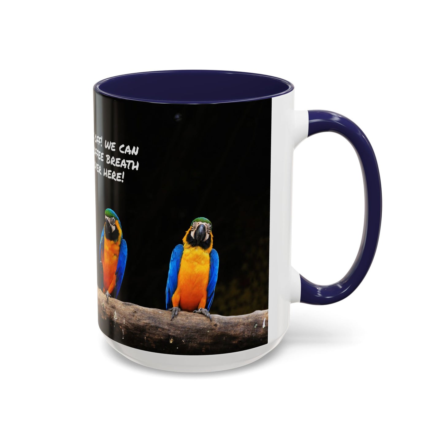 Parrot Accent Coffee Mug (11, 15oz), 8 Colors - Coffee Breath