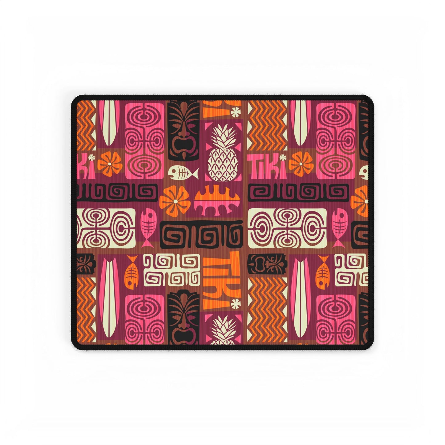 Desk Mats, Tiki Poster Pink/Orange