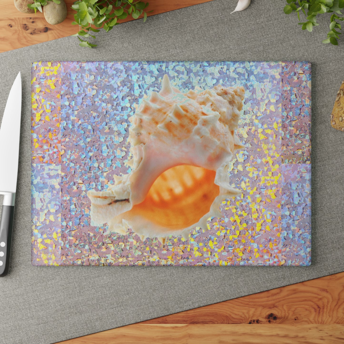 Glass Cutting Board, 2 sizes - Disco Conch