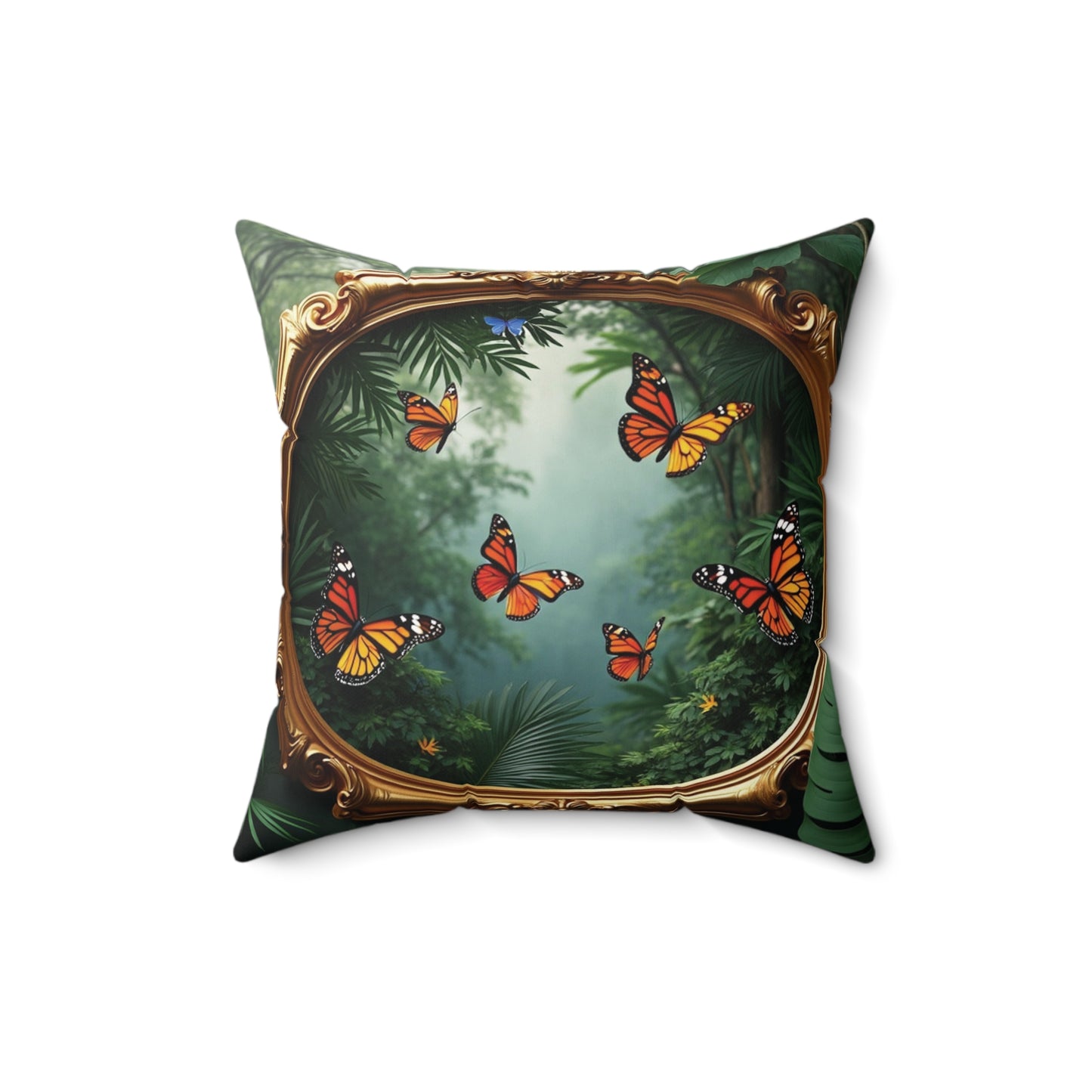 Decorative Pillow - Accent Cushion, 4 Sizes / Framed Monarch Gathering