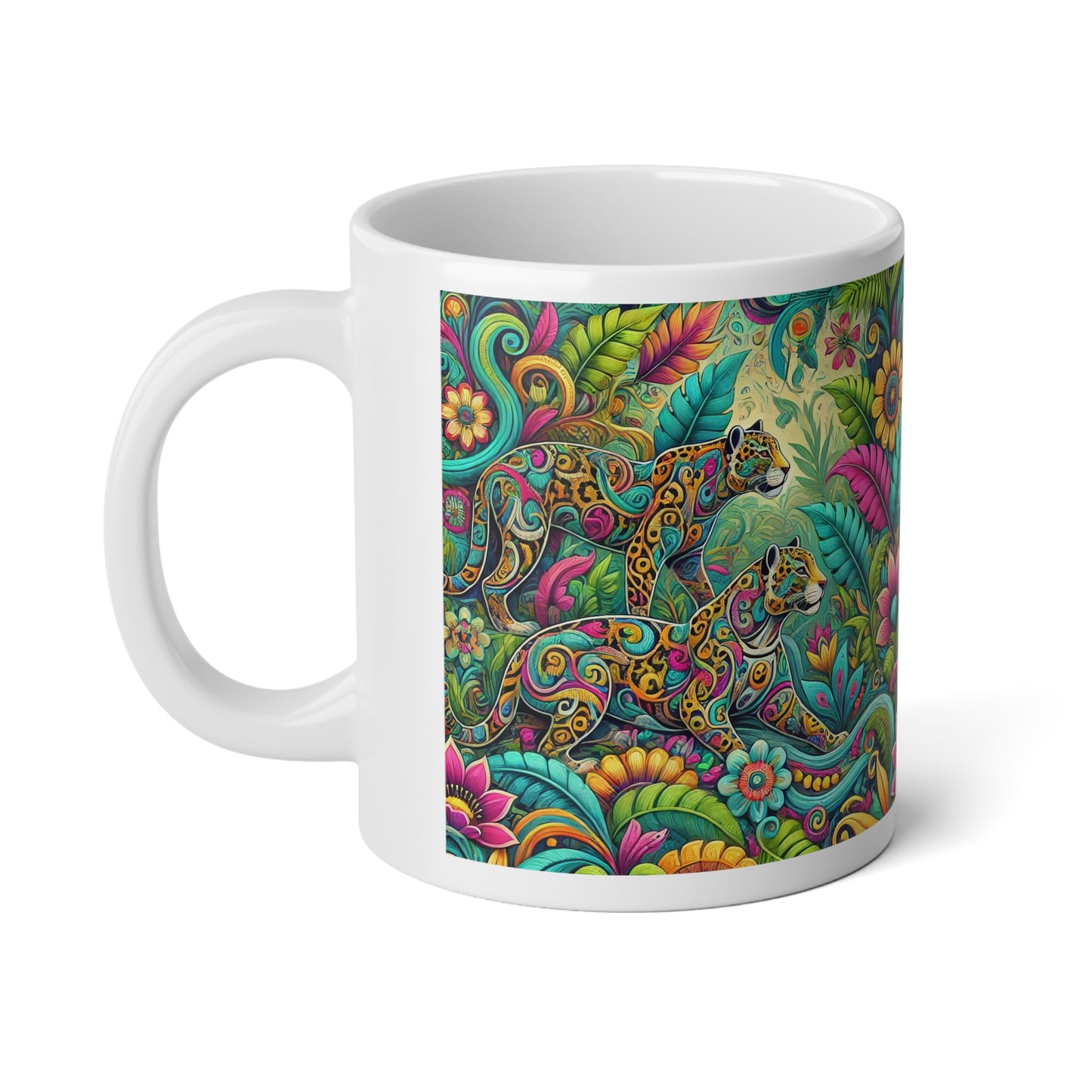 Jumbo Mug, 20oz, Jaguar Pop | Tropical Coffee Cup