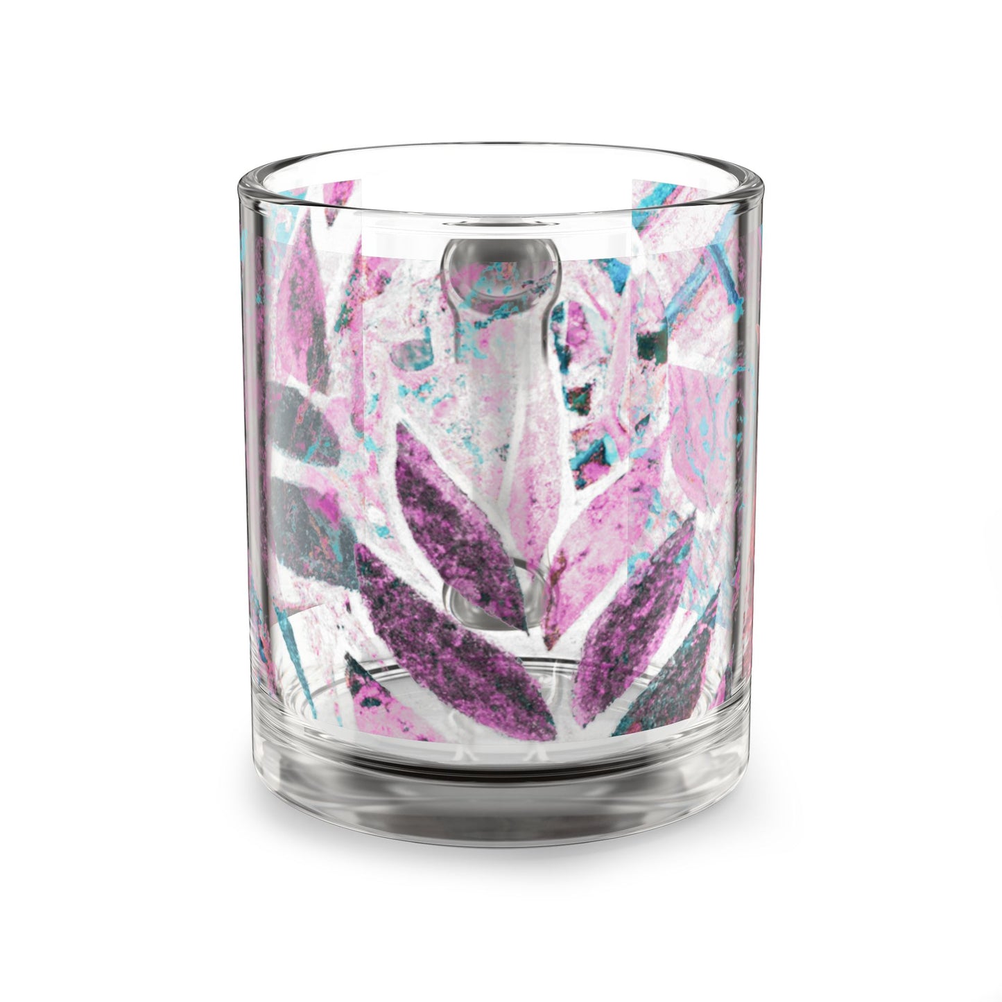 Tropical Glass Mug - 10oz Coffee Cup / Amazon Whimsy, Pink