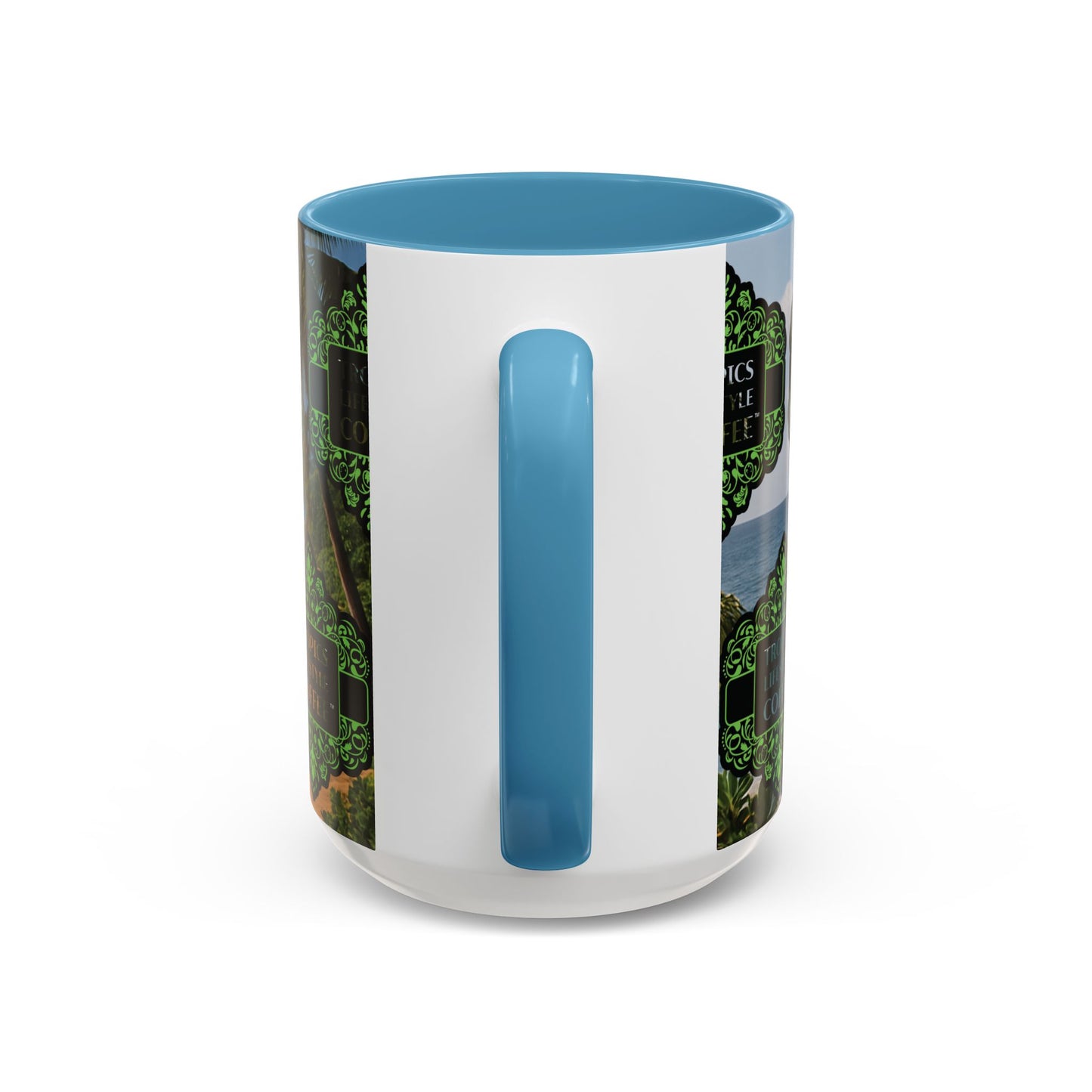 Accent Coffee Mug (11, 15oz), 8 Colors - Tropics Lifestyle Coffee, Meet You There