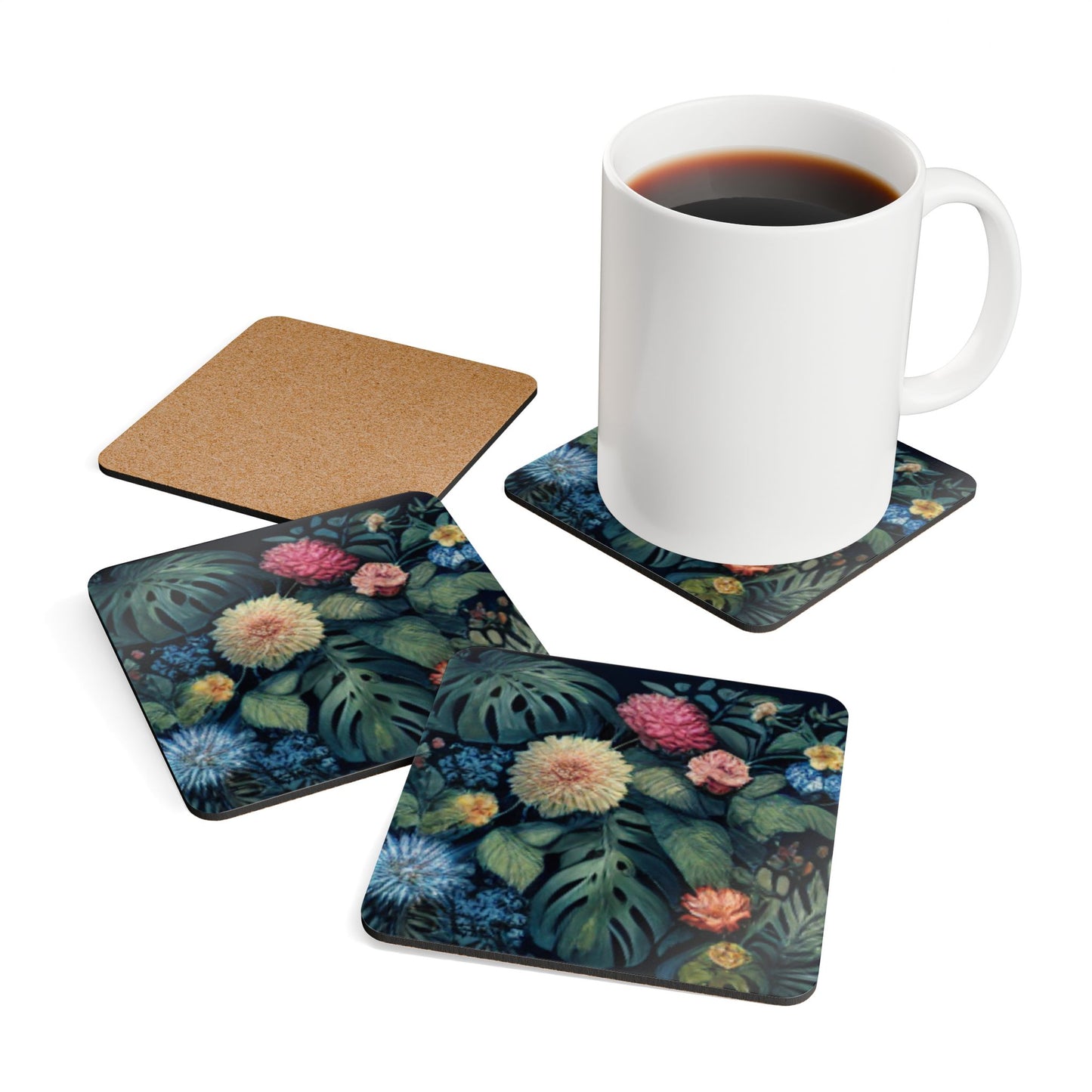 Four-piece Coaster Set - Rainforest Beauties