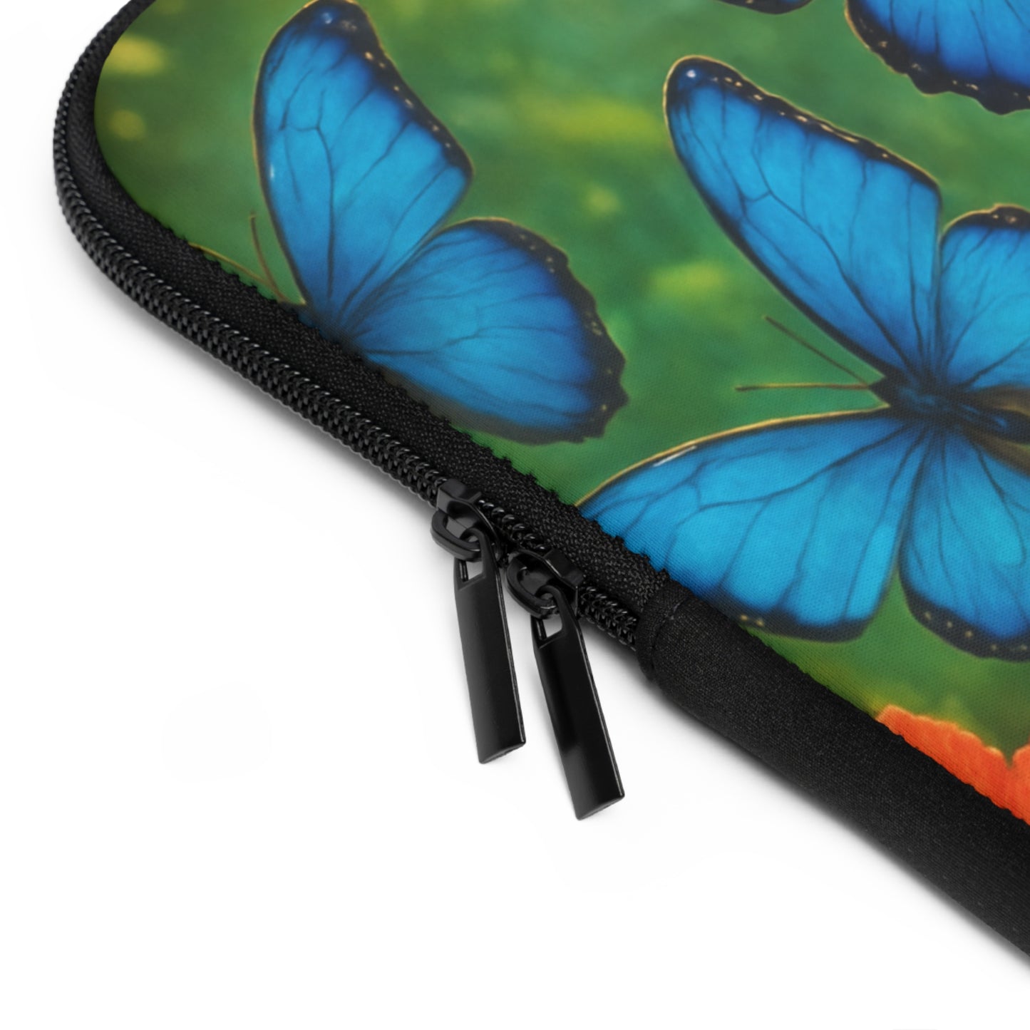 Tropical Laptop Sleeve, 5 Sizes - Perfect for Rainforest Lovers & Students / Morpho Butterfly Flight