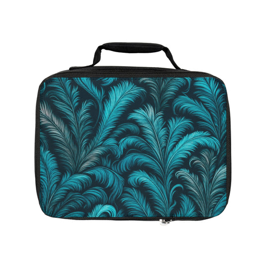 Rocco Palms/Turquoise Lunch Bag - Eco-Friendly Insulated Tote, Adult and Child Lunchbox / Perfect for Picnics, Beach Outings