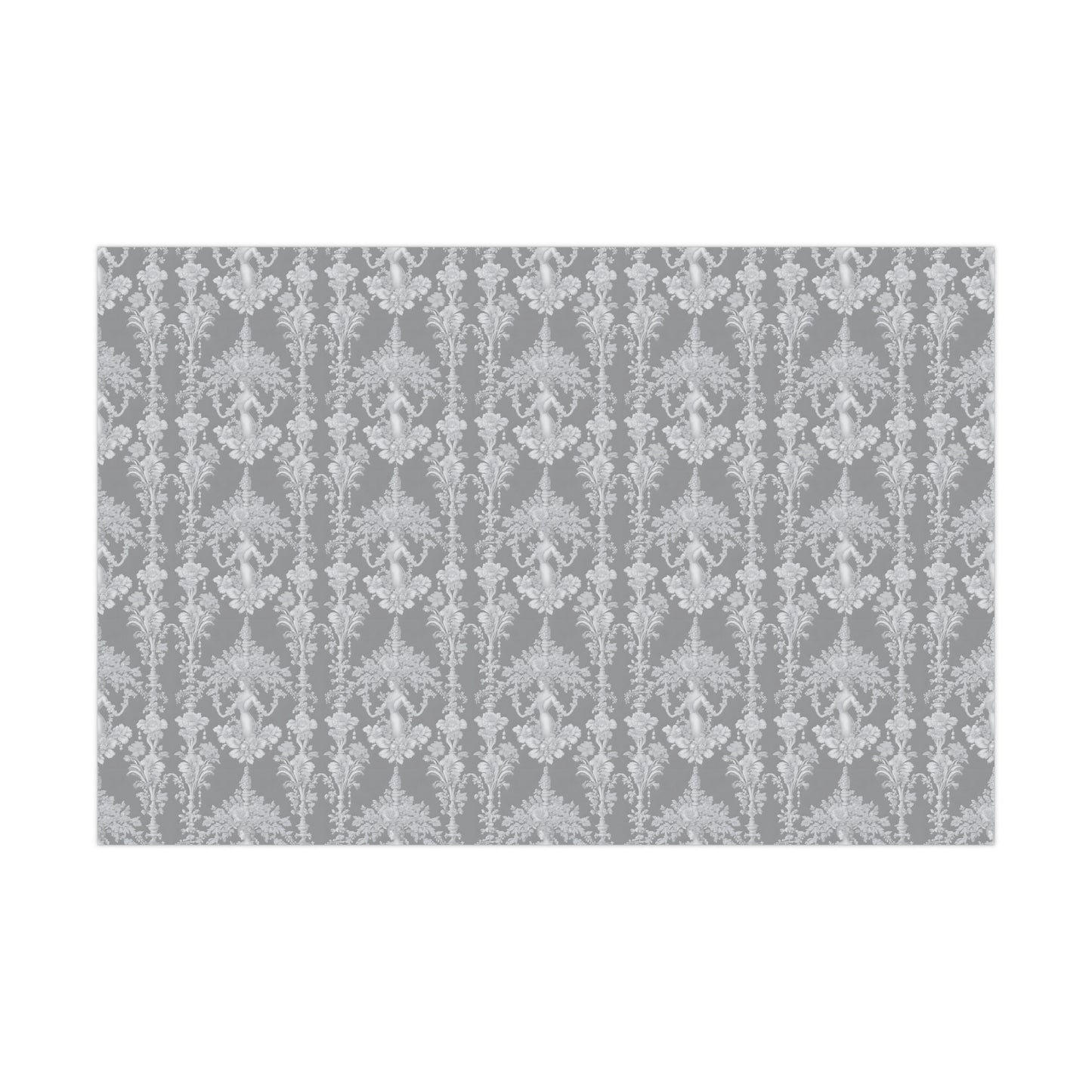 Wrapping Paper - Tropical Gift Wrap for All Occasions / 3 Sizes, 2 Finishes / Pearl Lady Toile, Slate