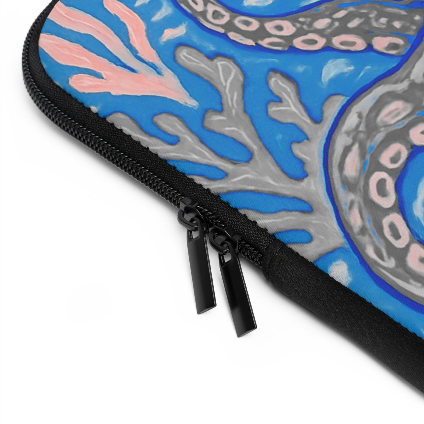 Tropical Laptop Sleeve, 5 Sizes - Perfect for Beach Lovers & Students / Octopus Kraken Joe, Slate