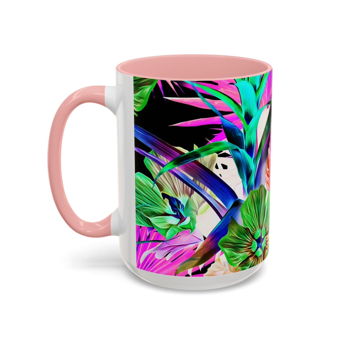 Accent Coffee Mug (11, 15oz), Plant Palooza, black / Various Colors