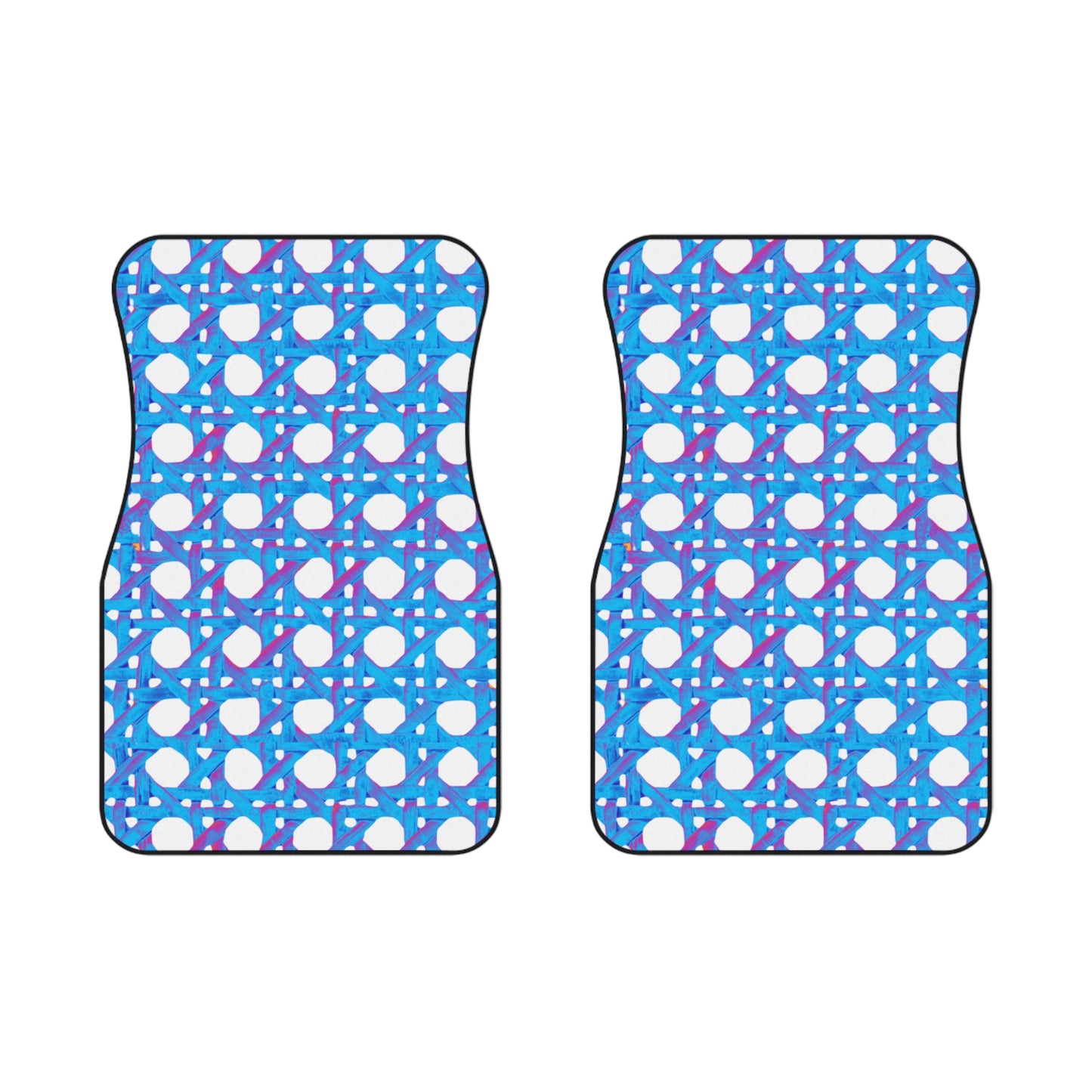 Beach Chair Wicker/Turquoise Pop Car Floor Mats - SET of 2