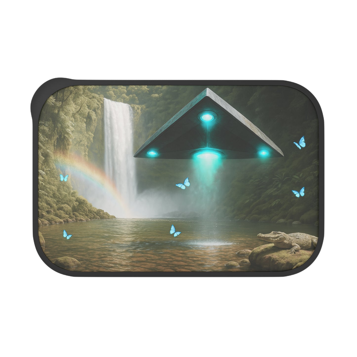 Bento Box with Utensils - UFO and Waterfall