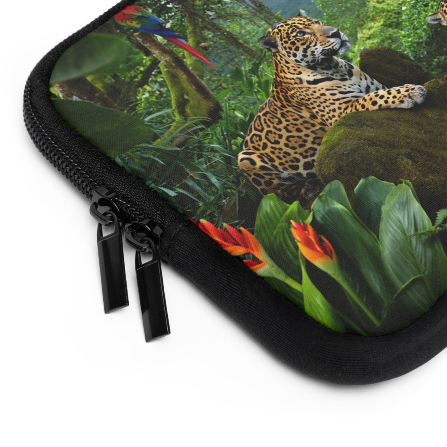 Tropical Laptop Sleeve, 5 Sizes - Perfect for Rainforest Lovers & Students / Jaguars at Rest