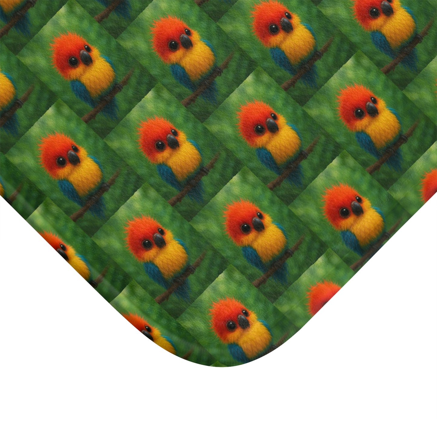 Baby Parrots Bath Mat, 2 Sizes - Tropical Vibes for Home Decor