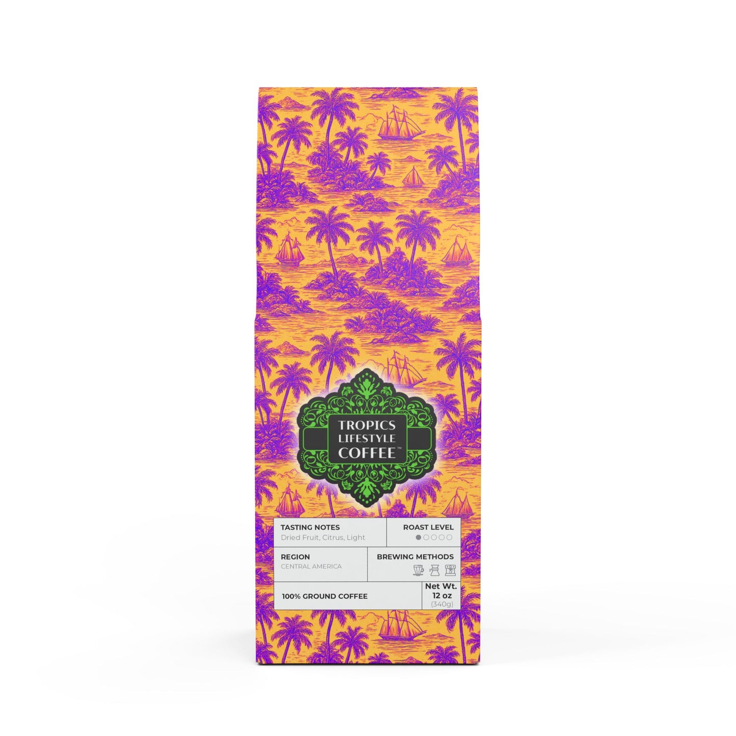 Beach Sunrise Blend™ (Light Roast) Specialty Grade Craft Coffee / Faraway Toile, Pop