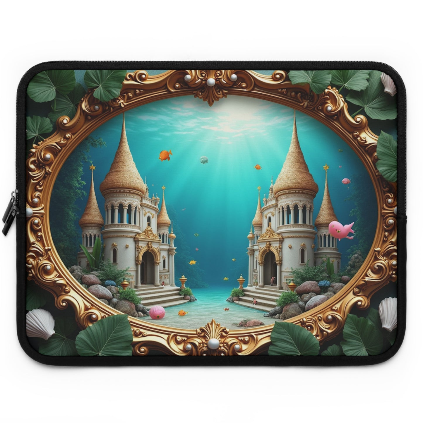 Tropical Laptop Sleeve, 5 Sizes - Perfect for Ocean Lovers & Students / Mermaid Palace, Libyan Sea