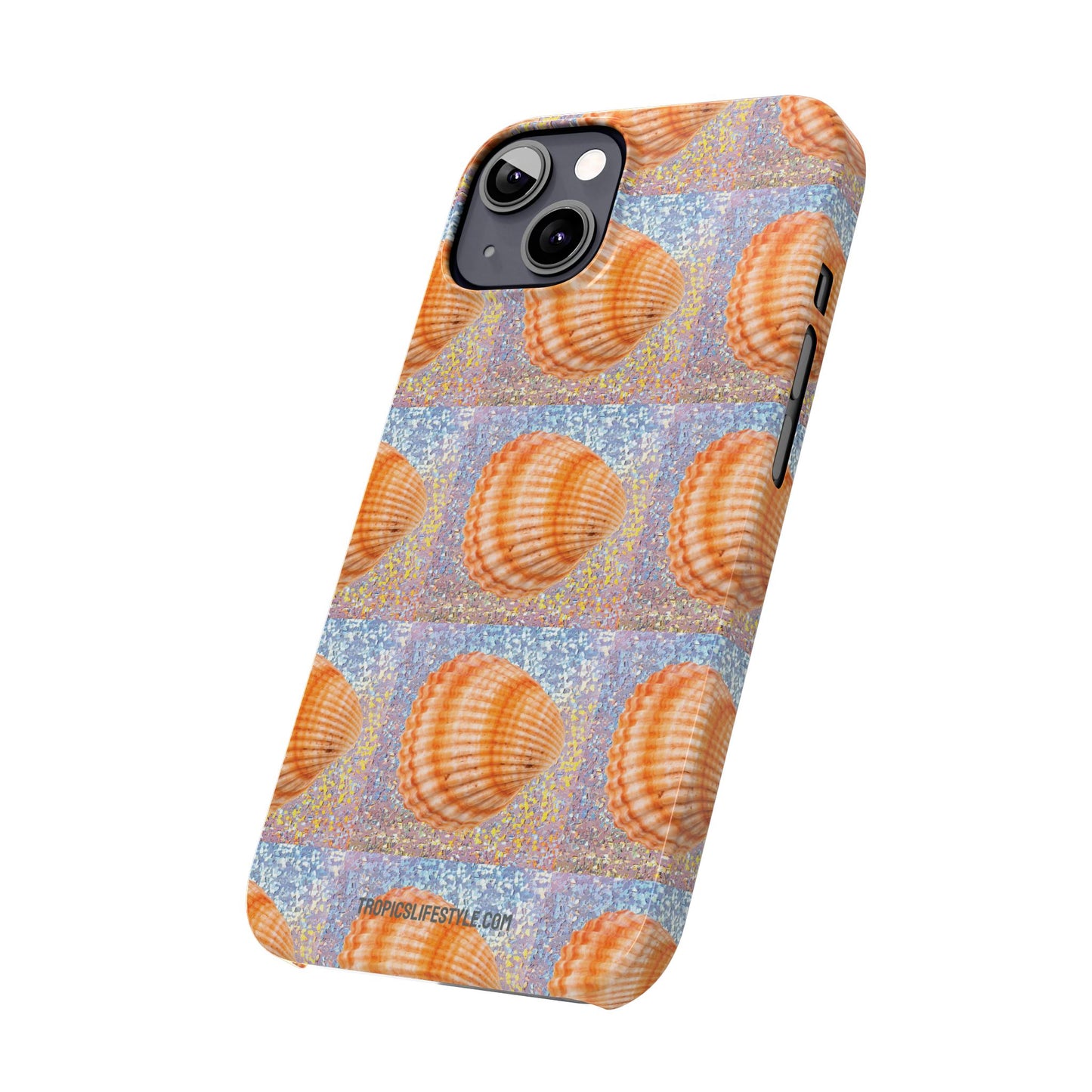 Slim Phone Cases - Disco Orange Scallop