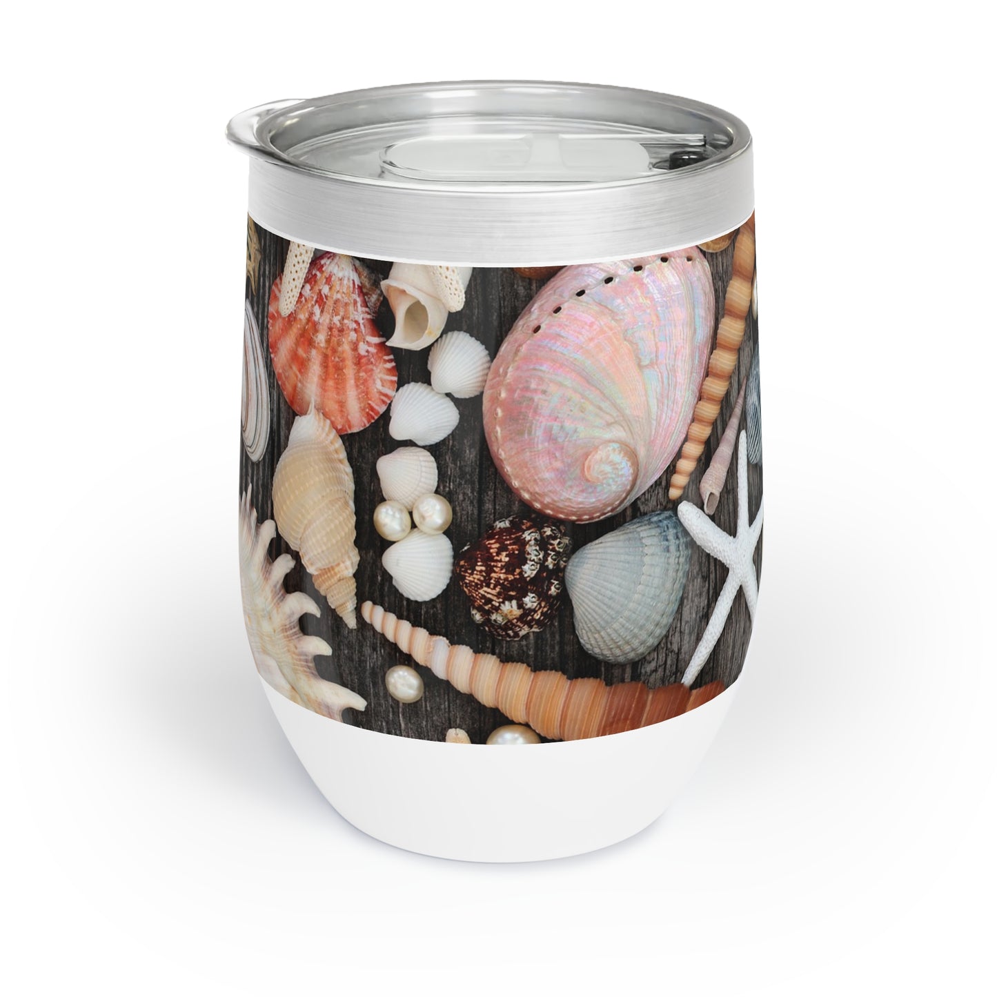 Chill Wine Tumbler, Tropical Beach Shells