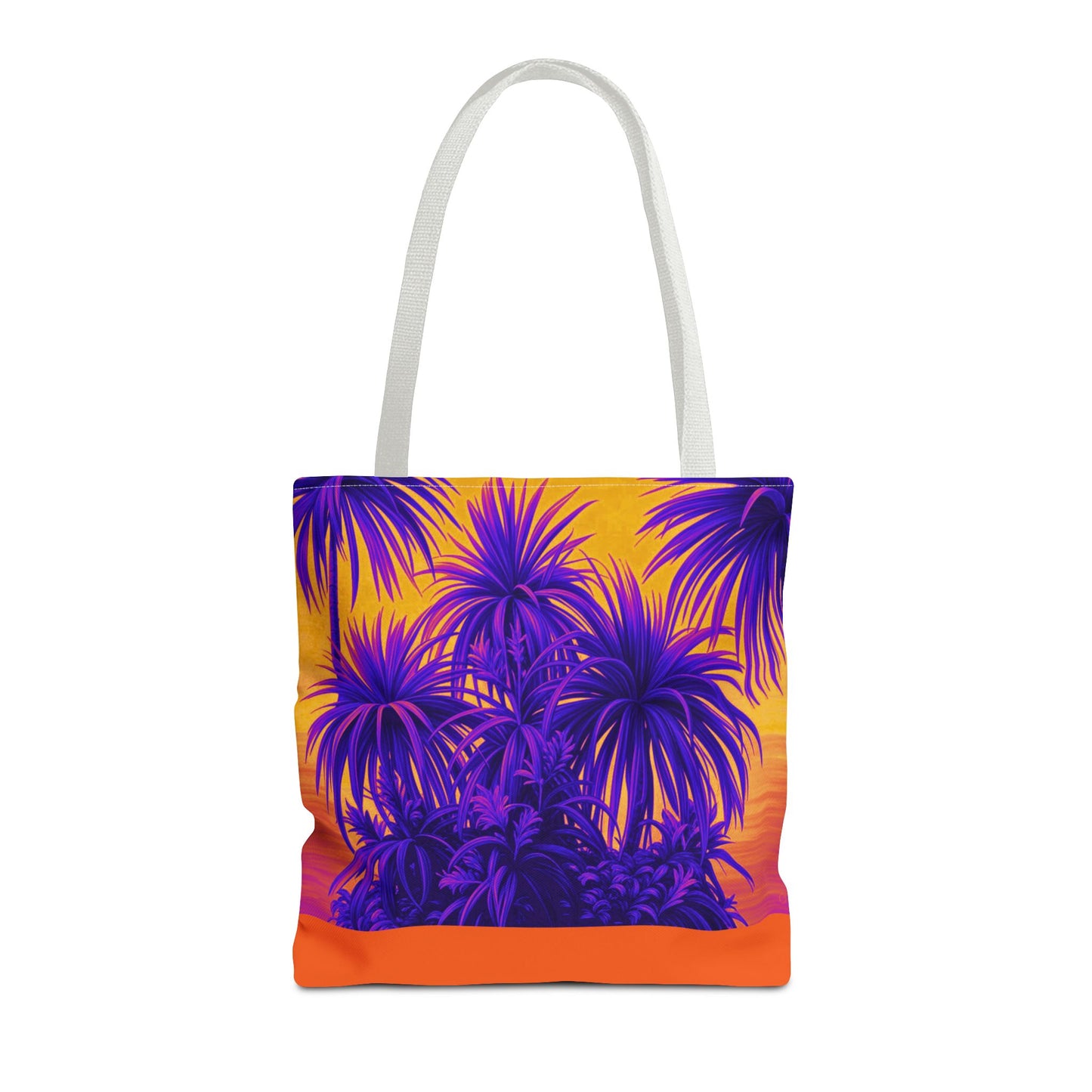 Tiny Palm Island Pop/Orange Tote Bag - 3 Sizes