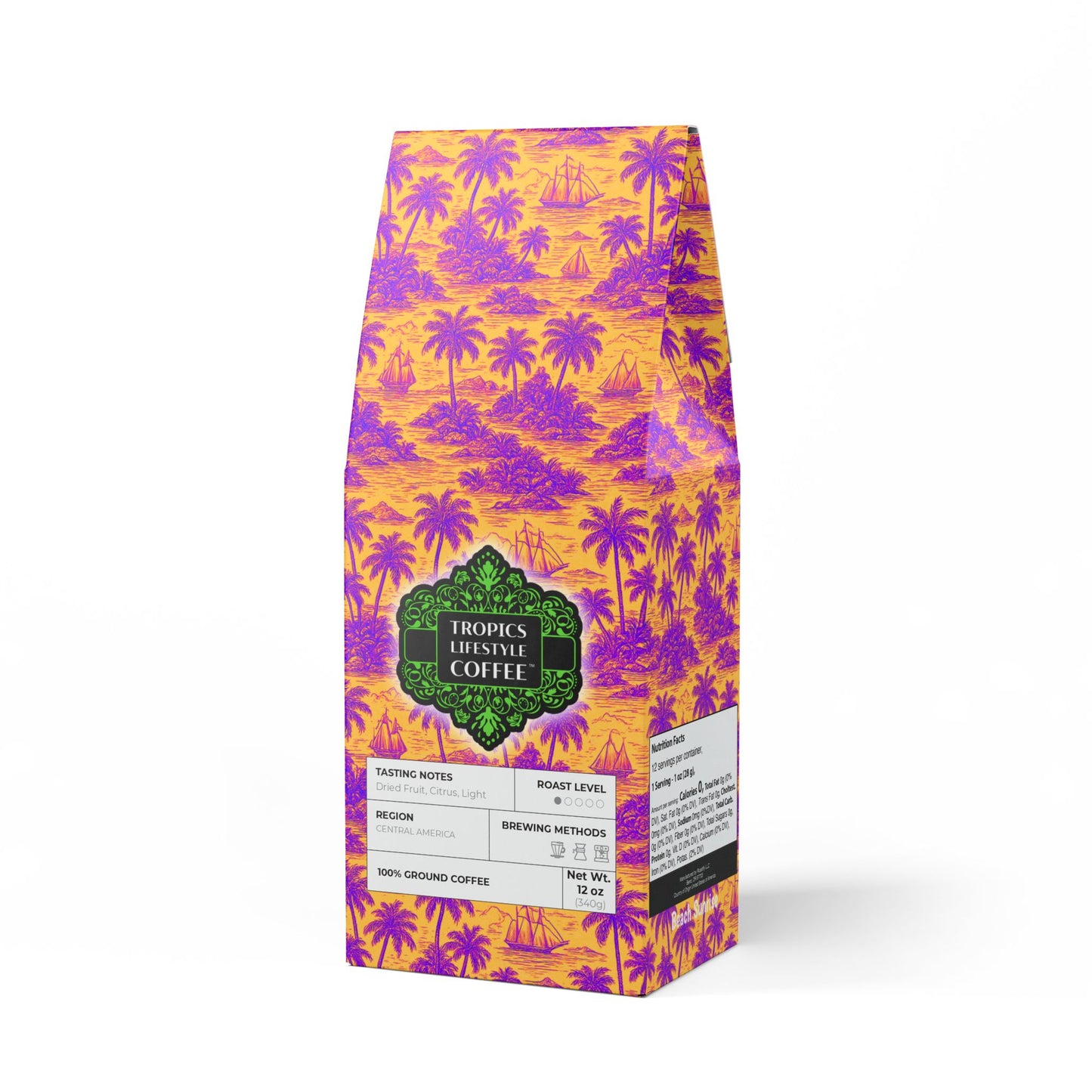 Beach Sunrise Blend™ (Light Roast) Specialty Grade Craft Coffee / Faraway Toile, Pop