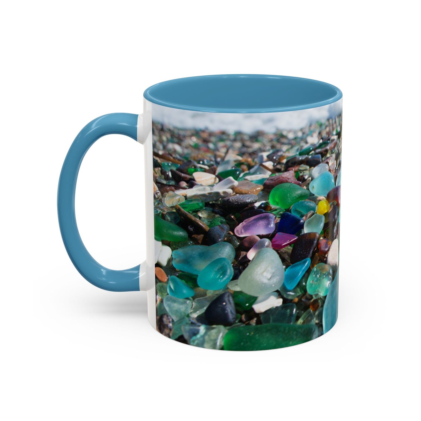 Coastal Accent Coffee Mug | Sea-Inspired Drinkware / Beach Glass Along Shoreline