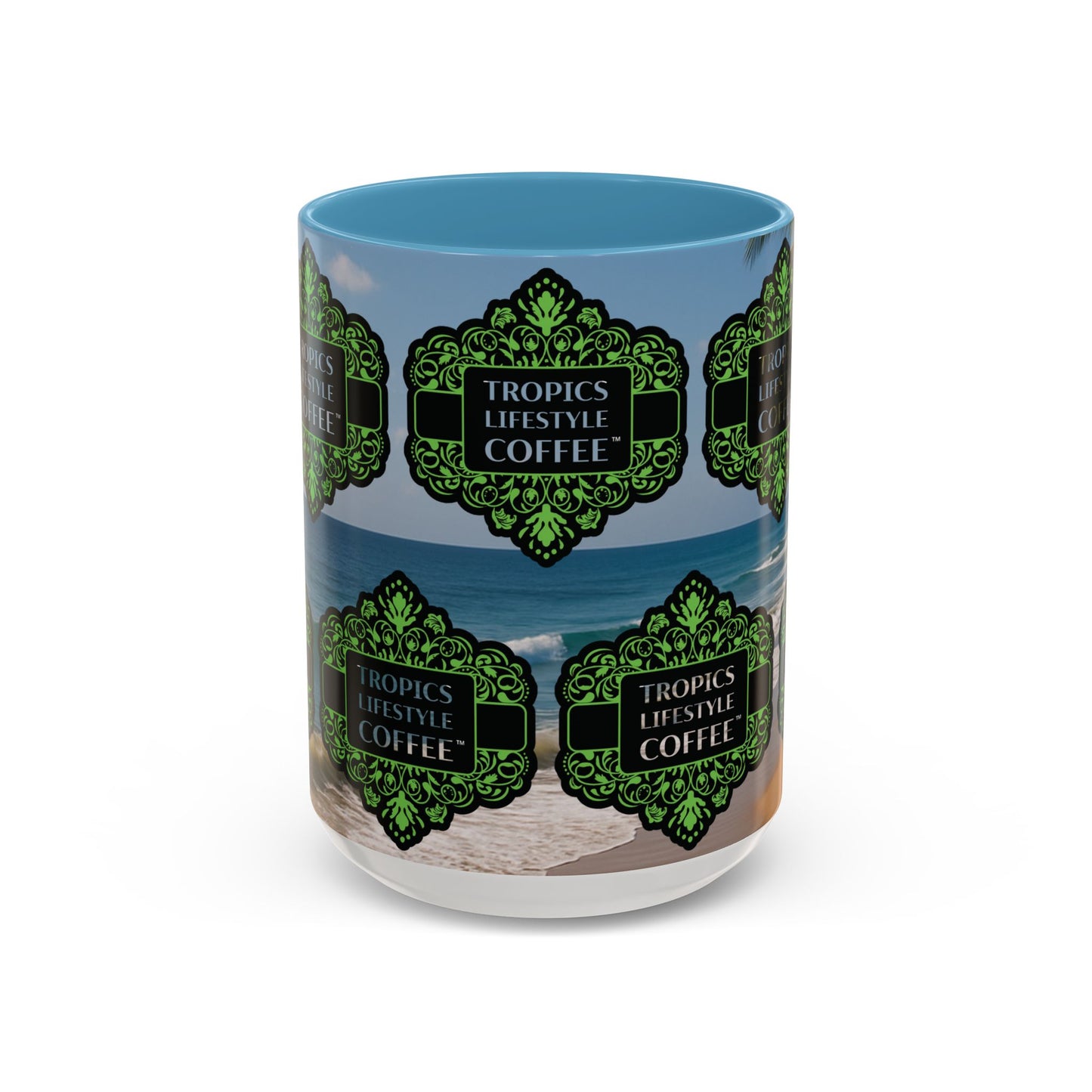 Accent Coffee Mug (11, 15oz), 8 Colors - Tropics Lifestyle Coffee, Meet You There