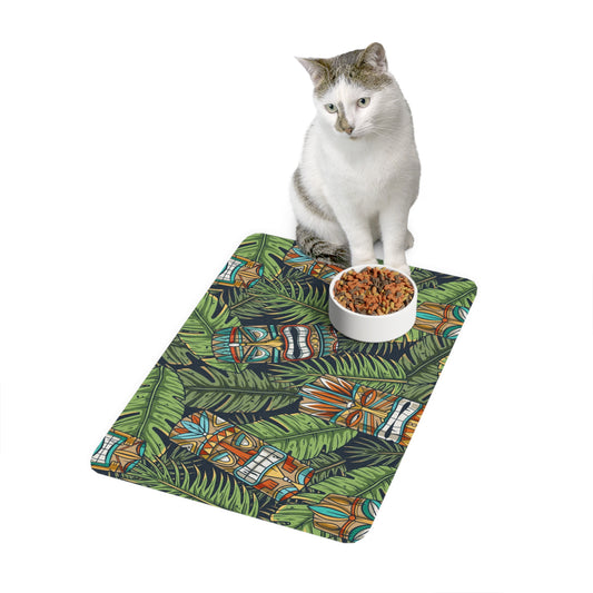 Pet Food Mat (12x18) - Tiki Greenery