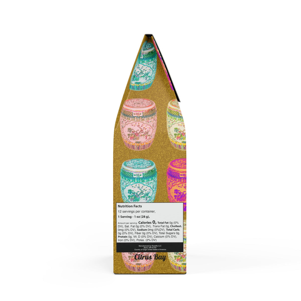Citrus Bay Blend™ (Medium Roast) Specialty Grade Craft Coffee / Tropical Garden Stools, Gold