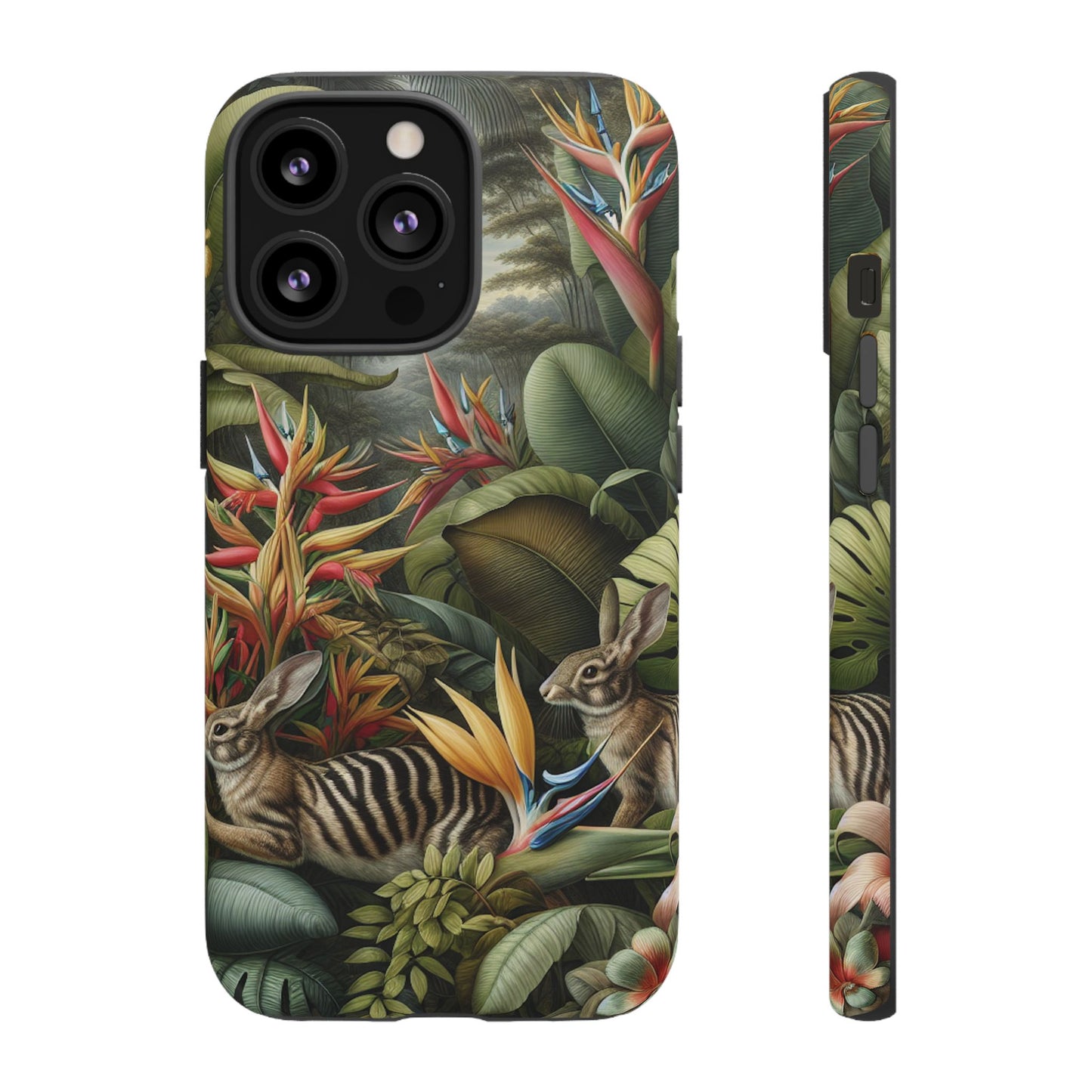 Rainforest Rabbit Outing Phone Case - Tough Cases with Summer Vibe