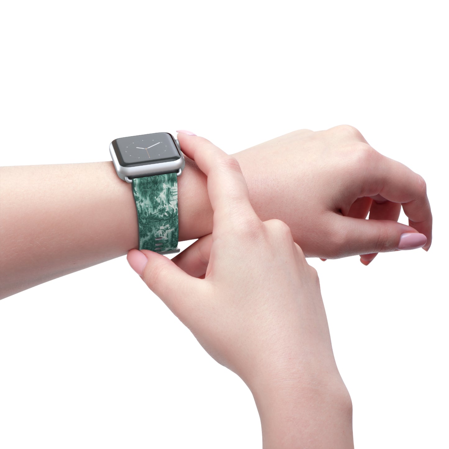 Apple Watch Band - Tropical Toile, evergreen
