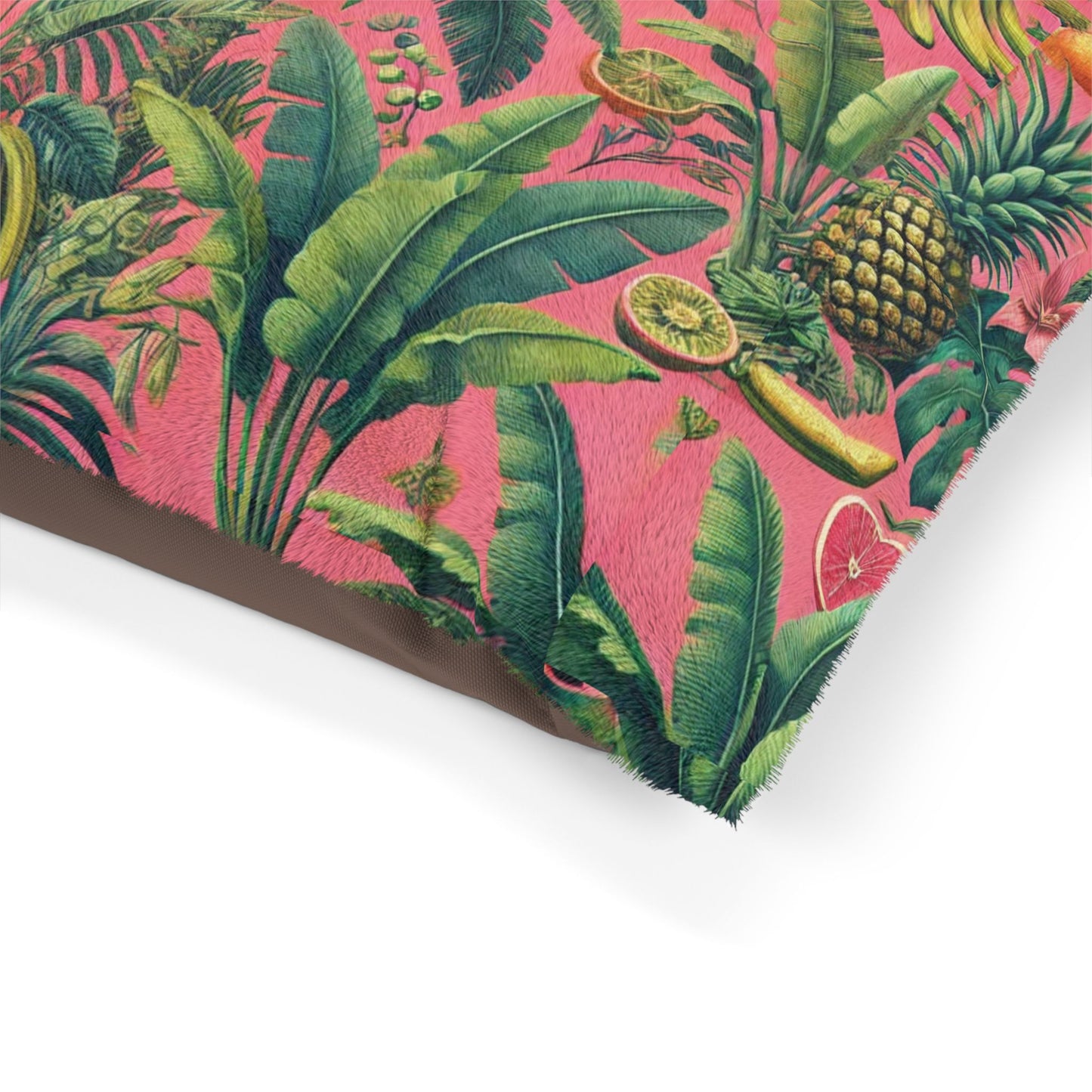 Pet Bed - Cozy and Fun Dog or Cat Bed for Beach Lovers / More Tropical Fruit, Coral