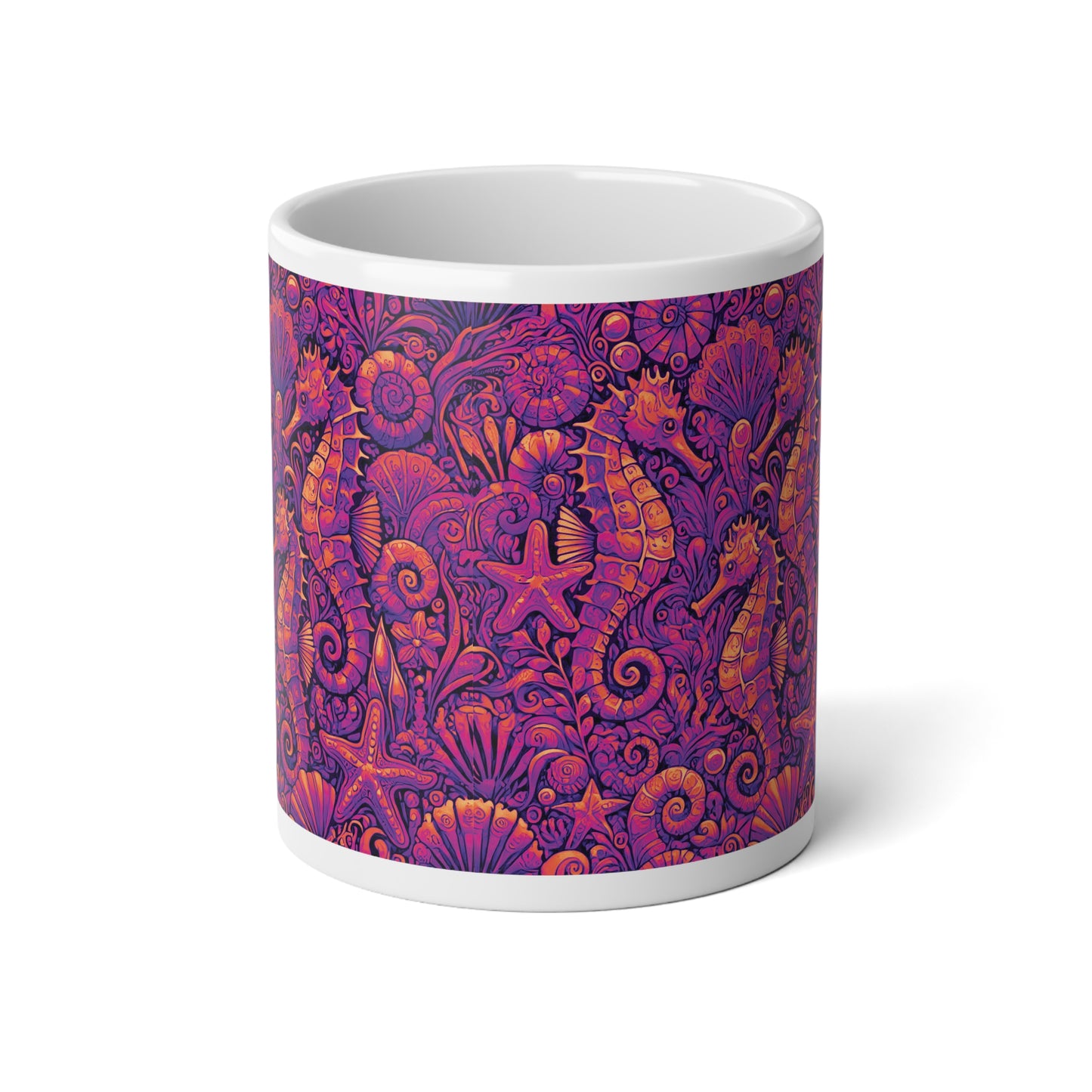 Jumbo Mug, 20 oz | Seahorse Trio, Heatwave