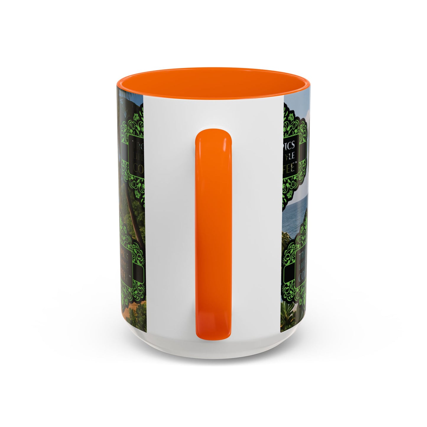 Accent Coffee Mug (11, 15oz), 8 Colors - Tropics Lifestyle Coffee, Meet You There