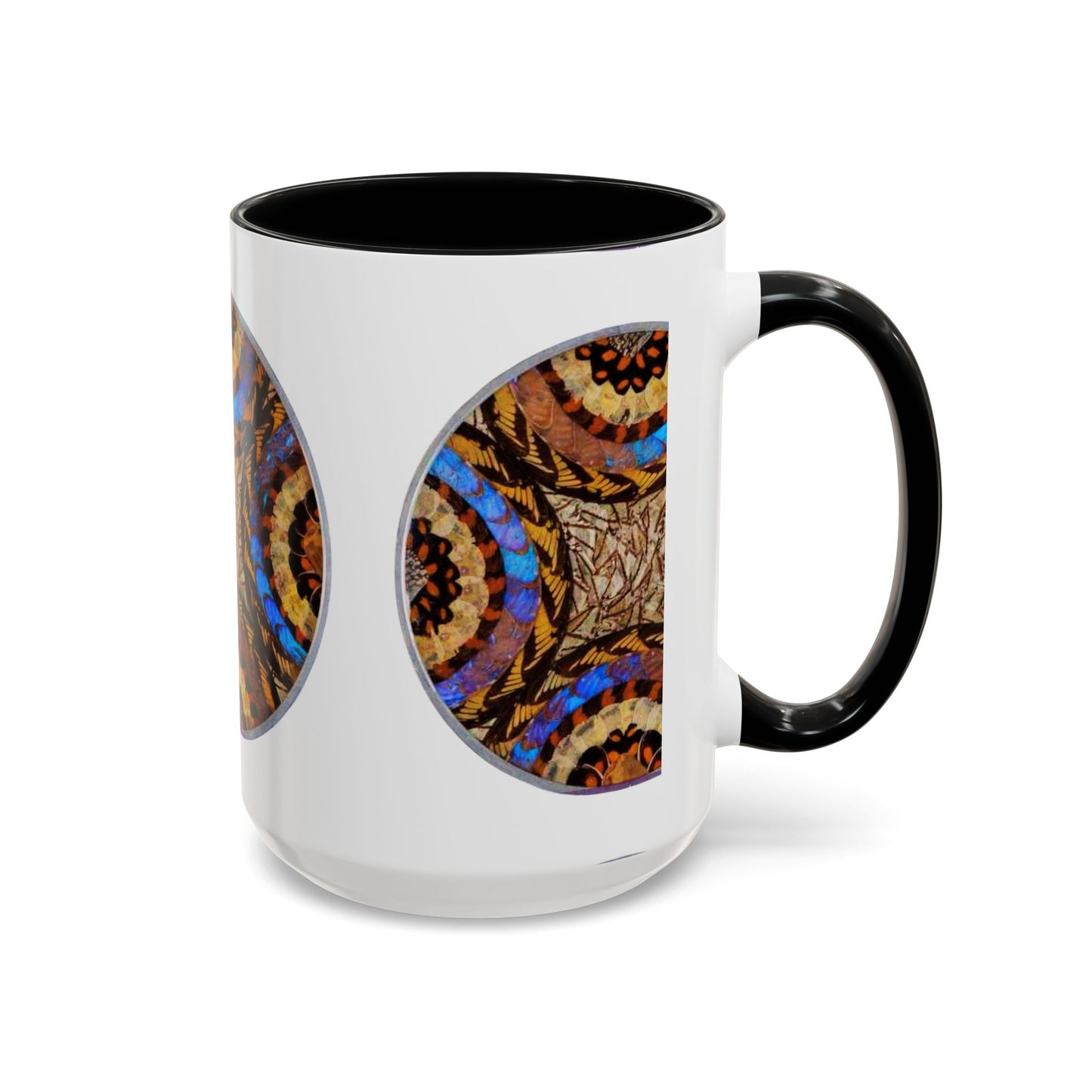 Accent Coffee Mug (11, 15oz), 8 Colors - Real Butterfly Wings Plate #3