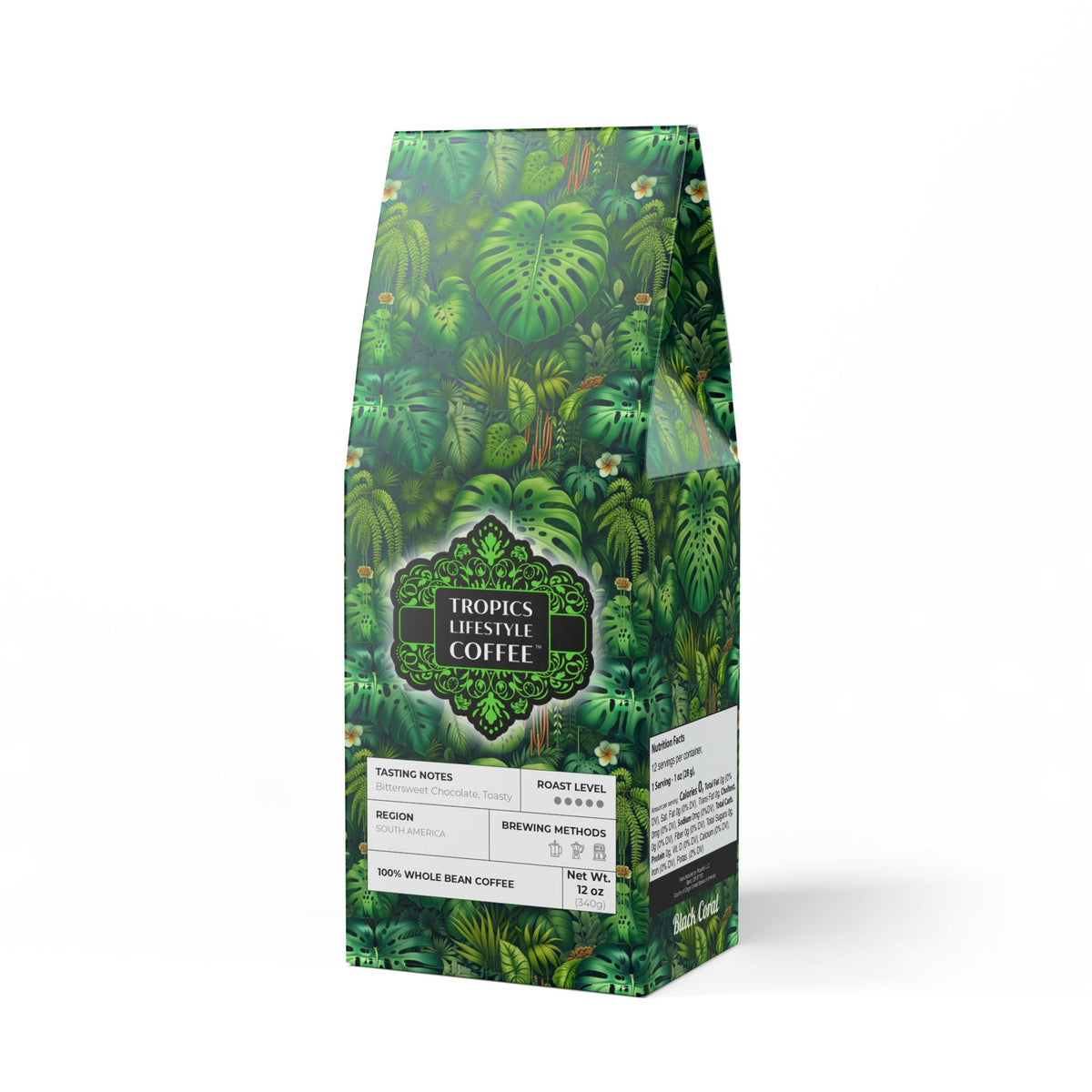 Black Coral Blend™ (Dark French Roast) Specialty Grade Craft Coffee / Rainforest Greenery