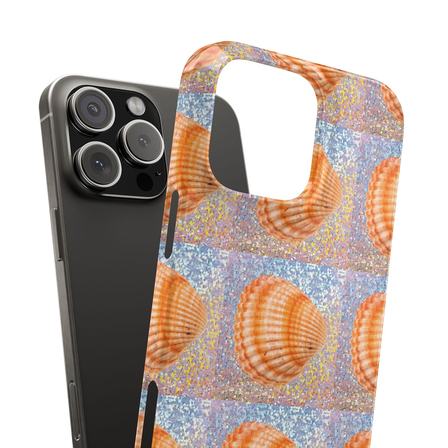 Slim Phone Cases - Disco Orange Scallop