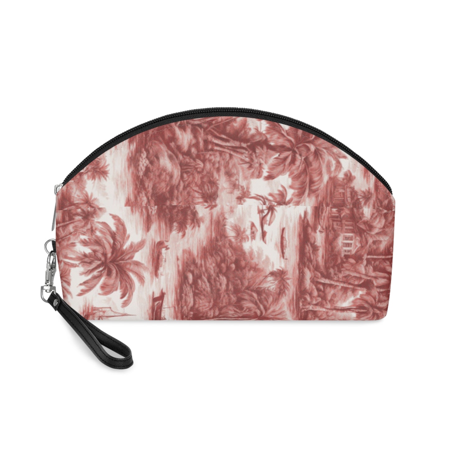 Makeup Bag - Tropical Toile #1, MACRO russet