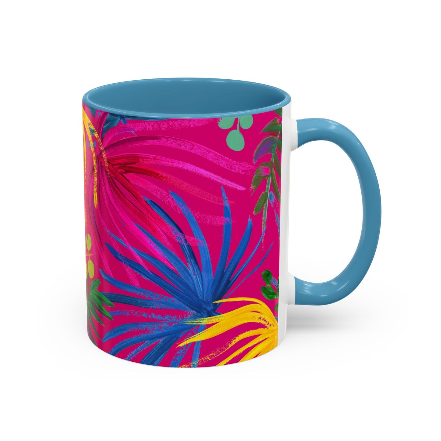 Accent Coffee Mug | Tropical-Inspired Drinkware / Exotic Flora