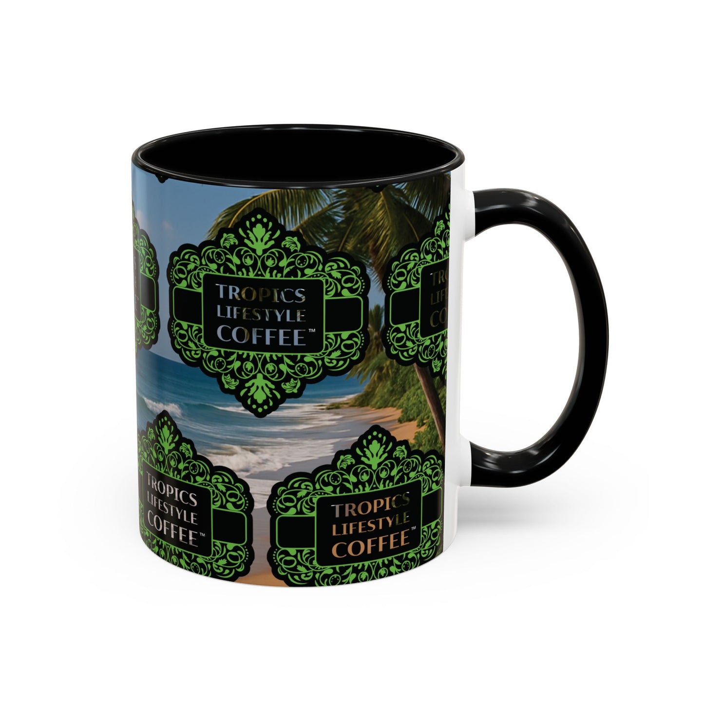 Accent Coffee Mug (11, 15oz), 8 Colors - Tropics Lifestyle Coffee, Meet You There