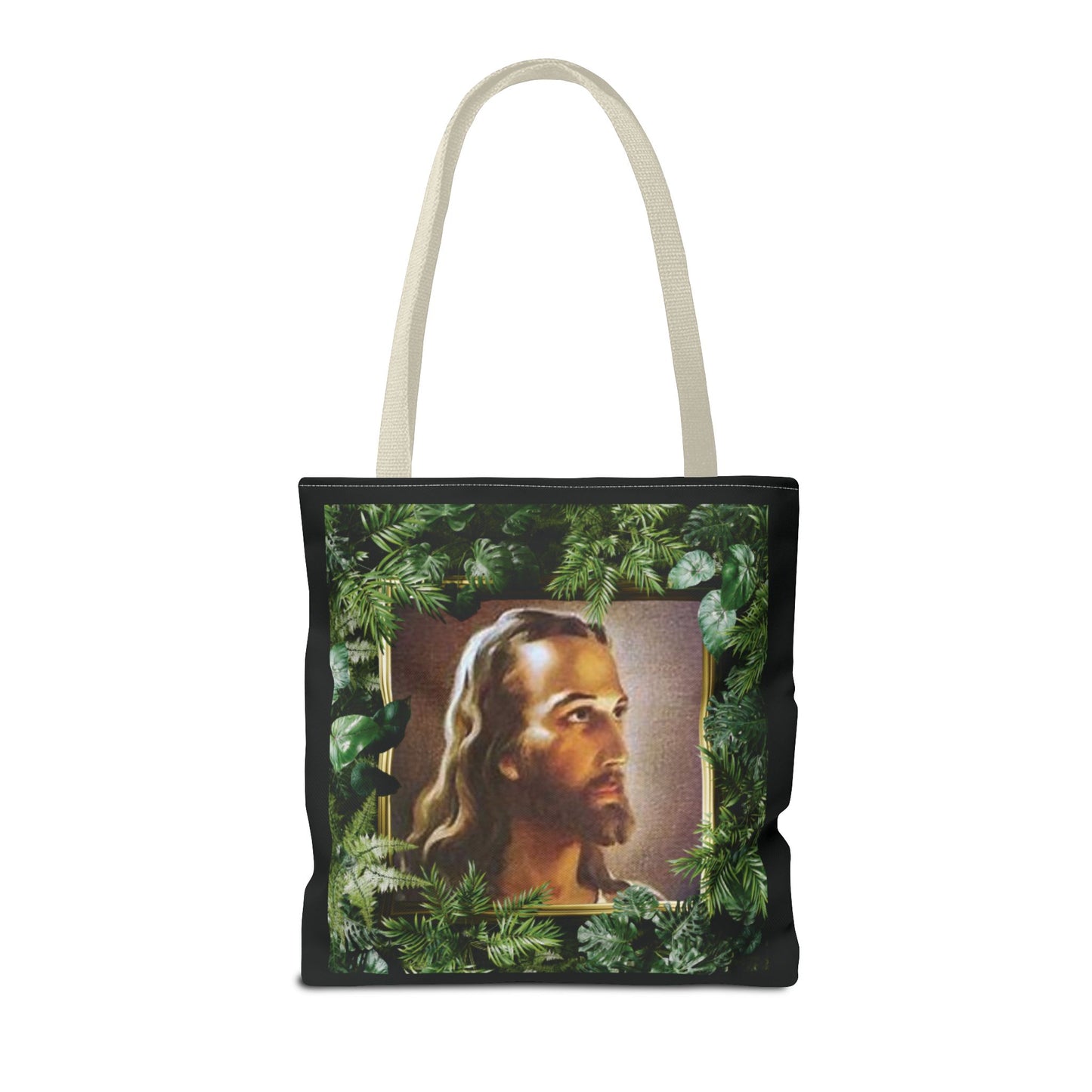 Religious Head of Christ Tropical Tote Bag - 3 Sizes