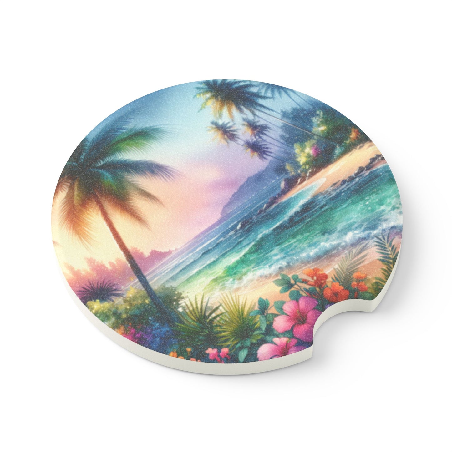 Soapstone Car Coaster - Bay of Peace