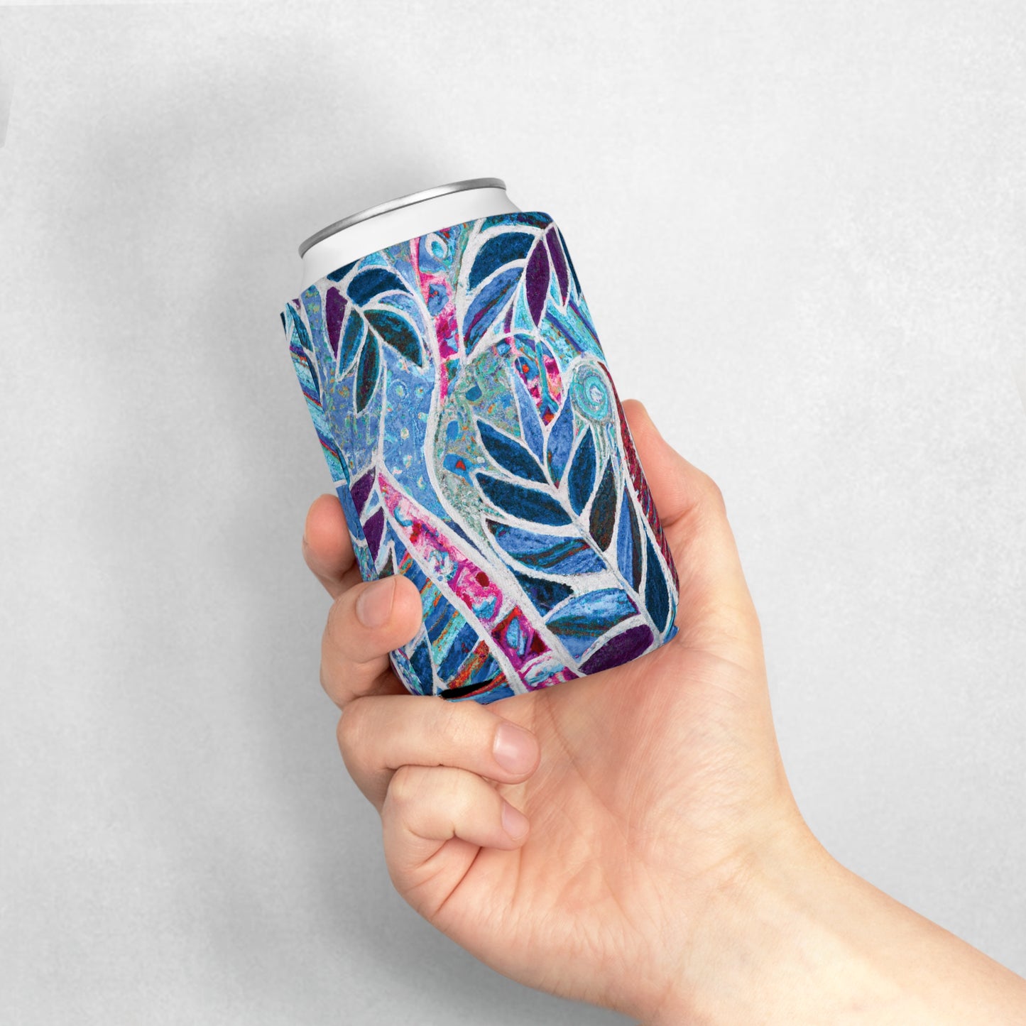 Amazon Whimsy/Blue Can Cooler Sleeve - Perfect for Outdoor Picnics