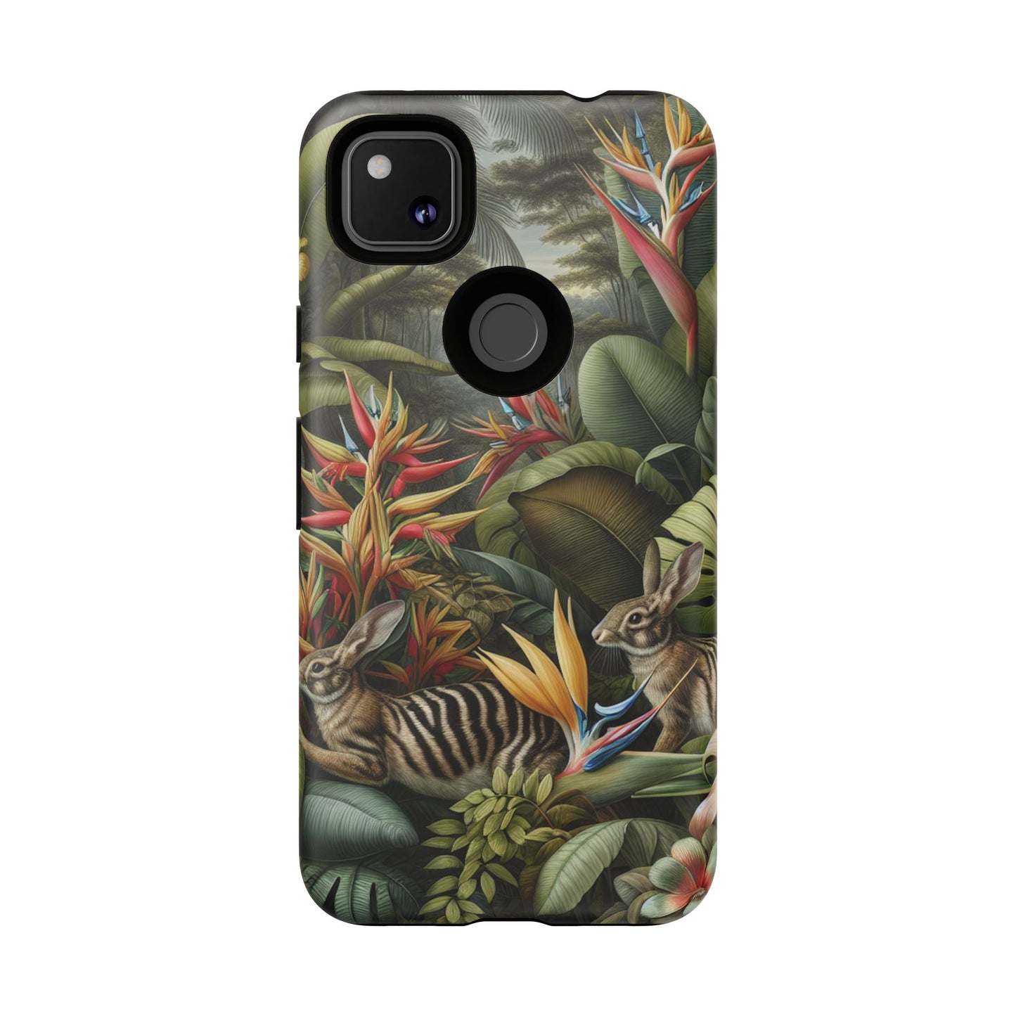 Rainforest Rabbit Outing Phone Case - Tough Cases with Summer Vibe