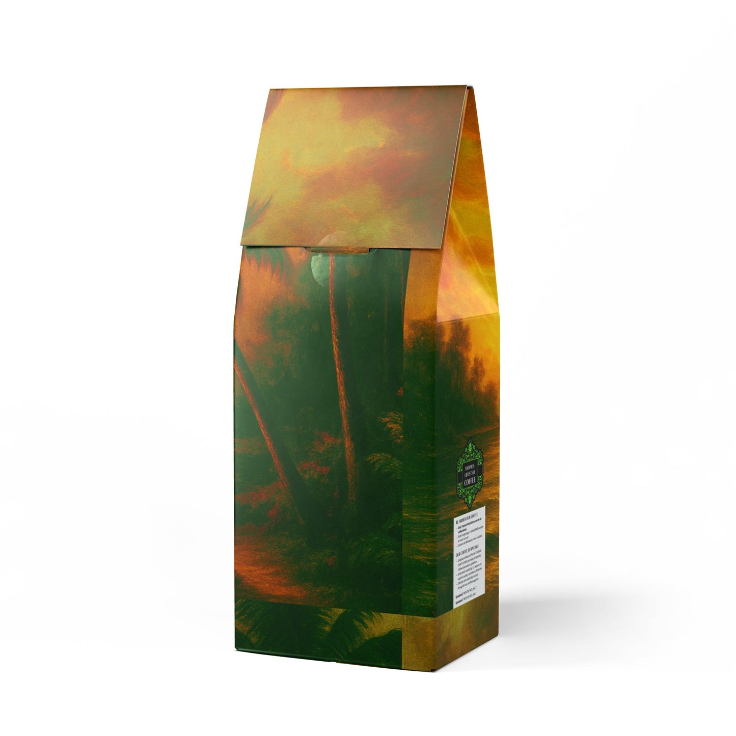 Black Coral Blend™ (Dark French Roast) Specialty Grade Craft Coffee / Orange Sunset Beach