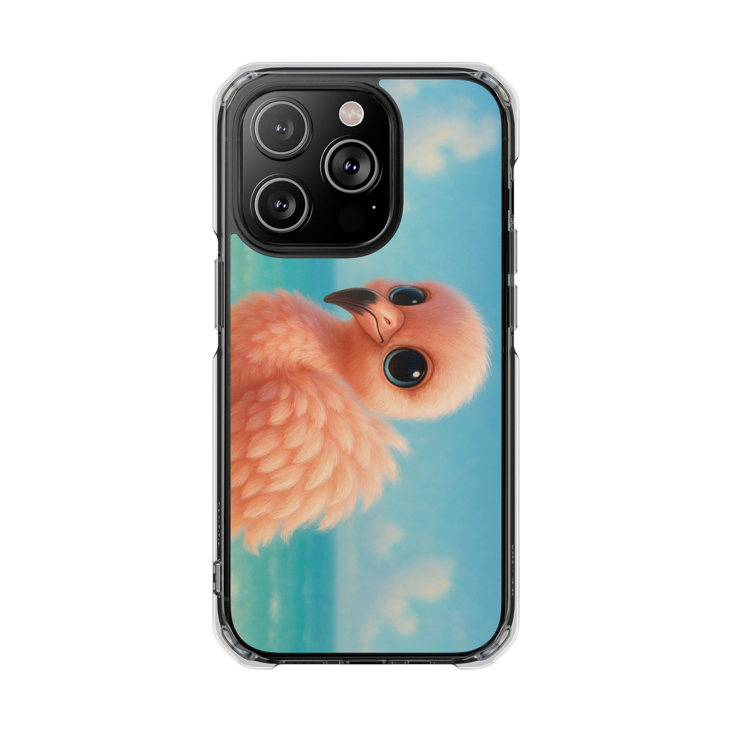 Baby Flamingo Magnetic Clear Phone Case, Many Models