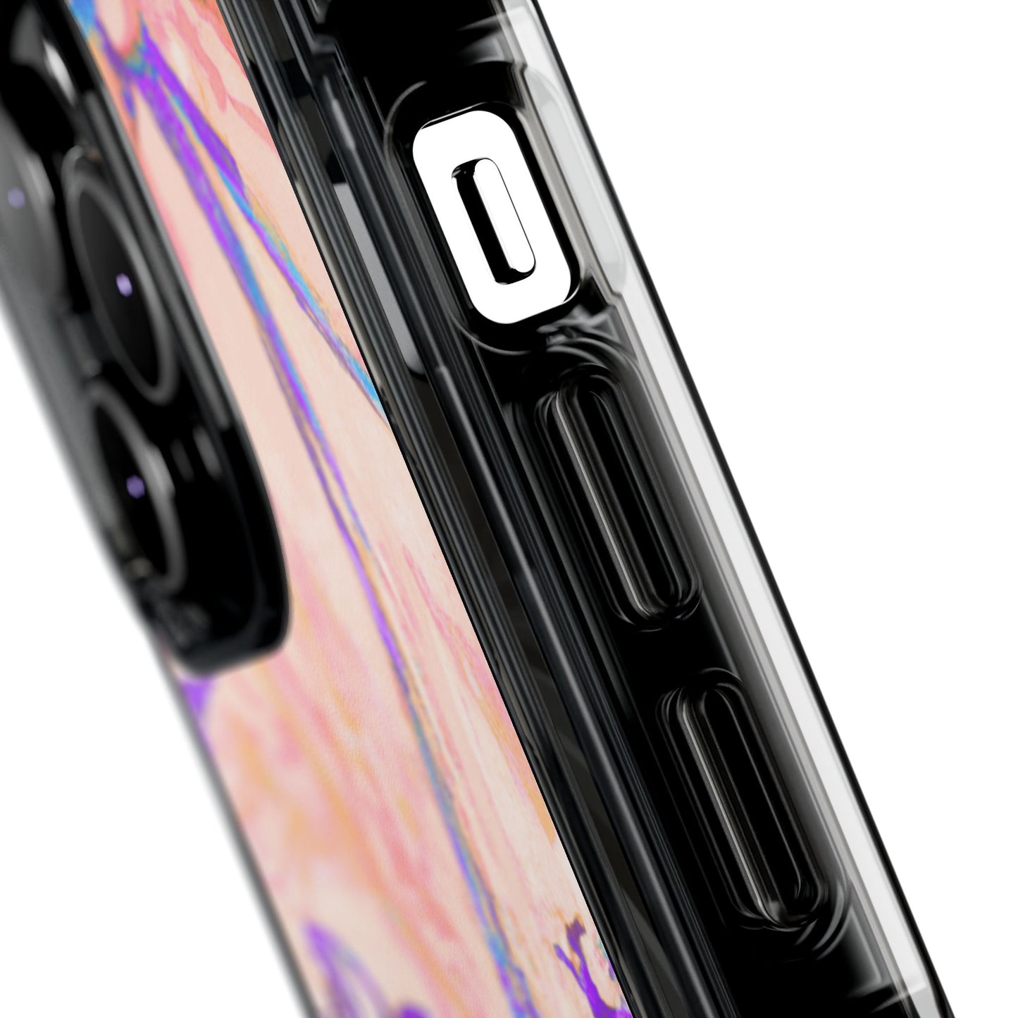 Tropical Doodles/Peach Magnetic Clear Phone Case, Many Models