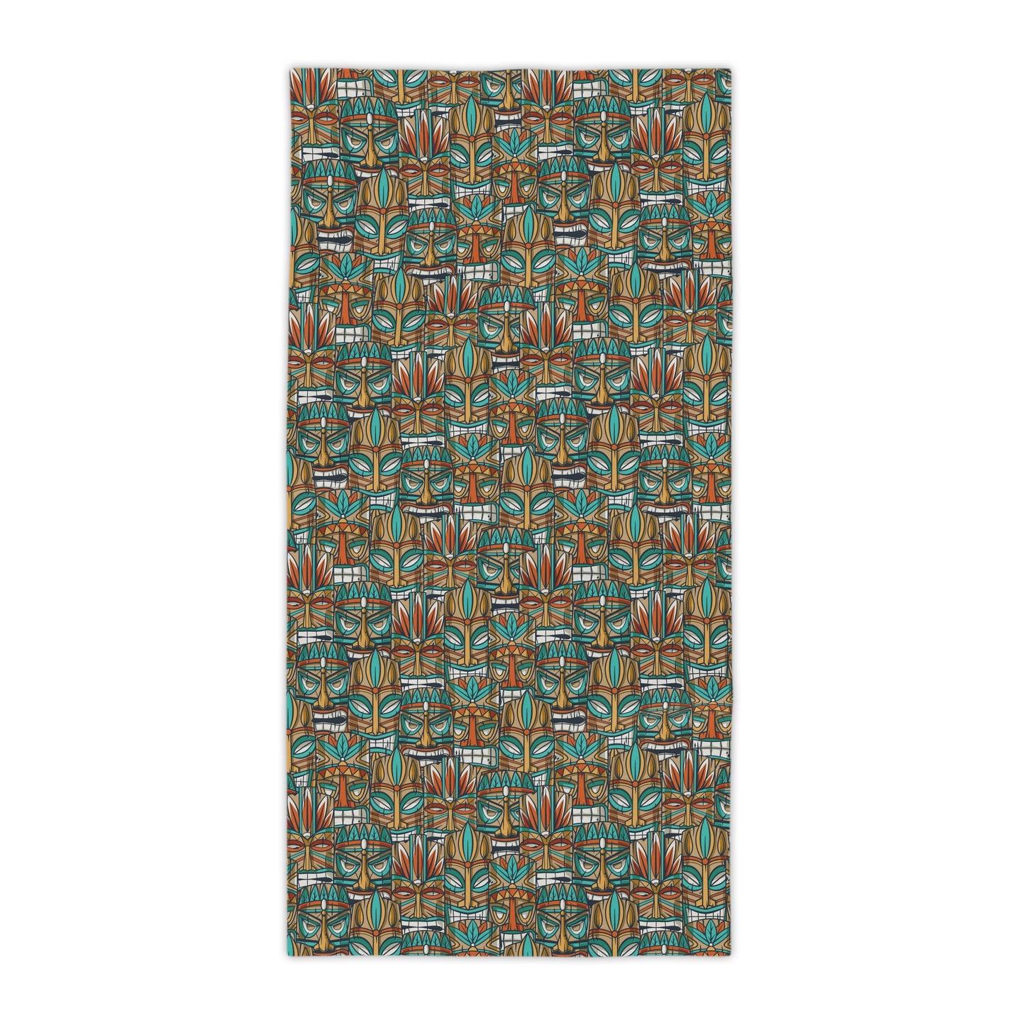 Vibrant Summer Beach Towels, 3 sizes – Tropical Print for Sun Lovers / Turquoise Tiki Party