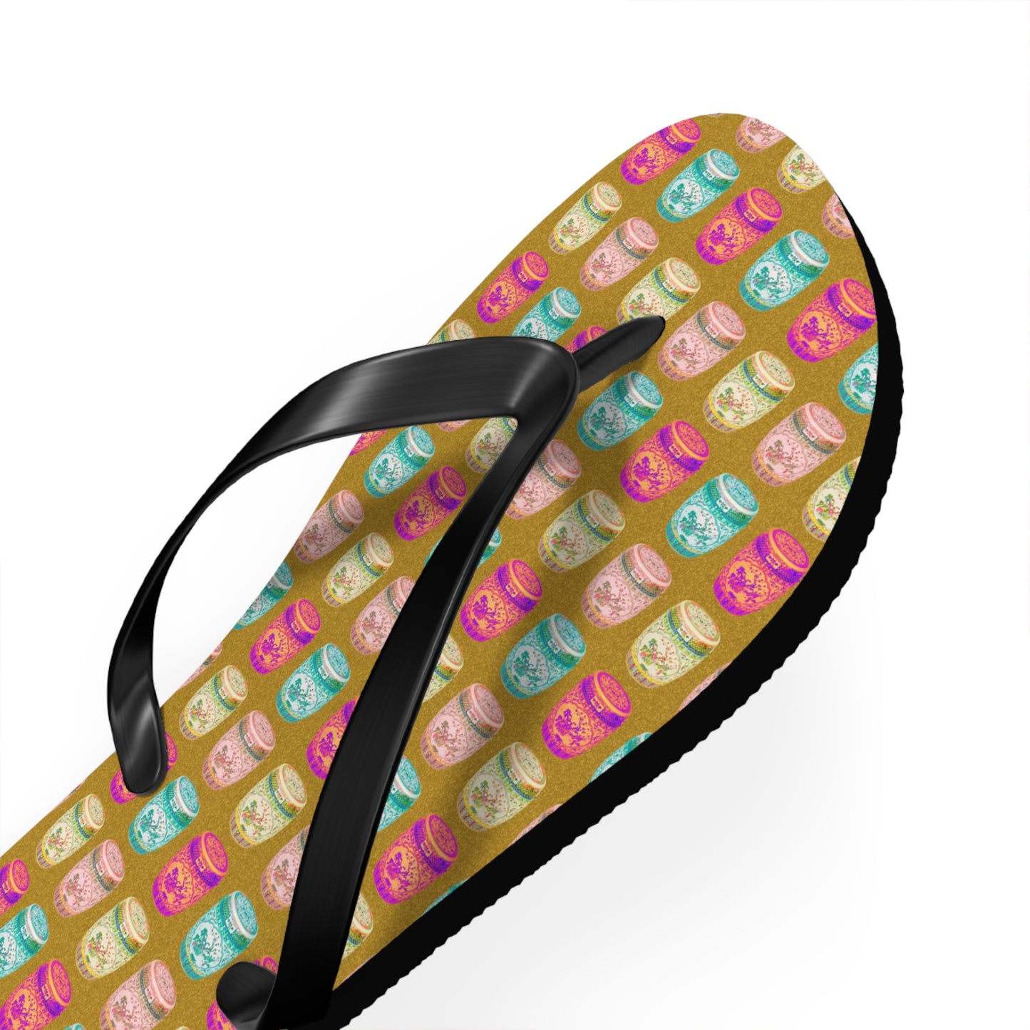 Flip Flops - Pop Art Porcelain Stools, Gold