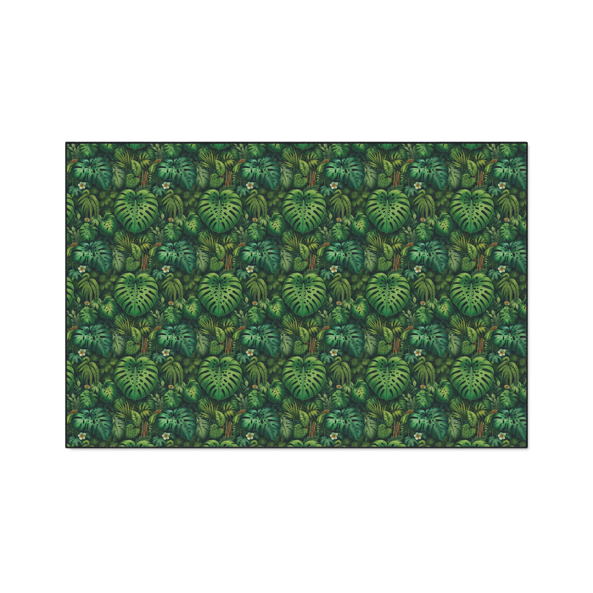 Heavy Duty Floor Mat, 5 Sizes – Tropical Area Rug for Home Décor / Rainforest Greenery