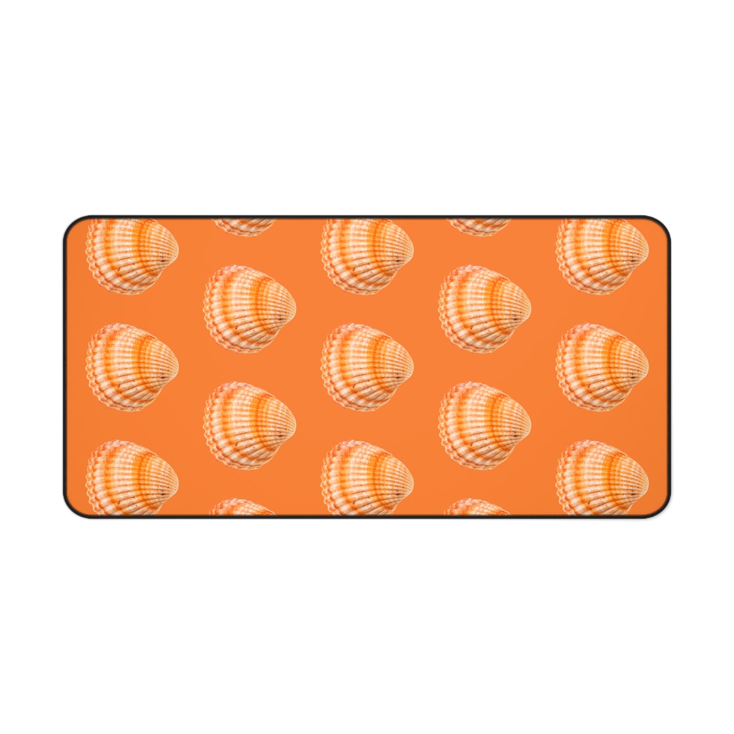 Tropical Desk Mat, 3 Sizes - Seashell Design, Perfect for Home Office / Orange Scallop, Orange