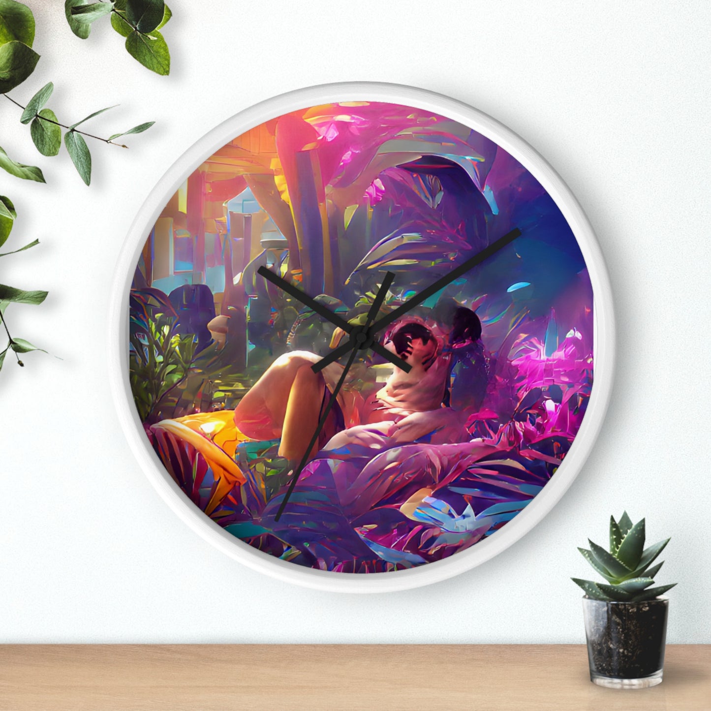 Wall Clock, "Secret Midnight Kiss in Hidden Tropical Garden"